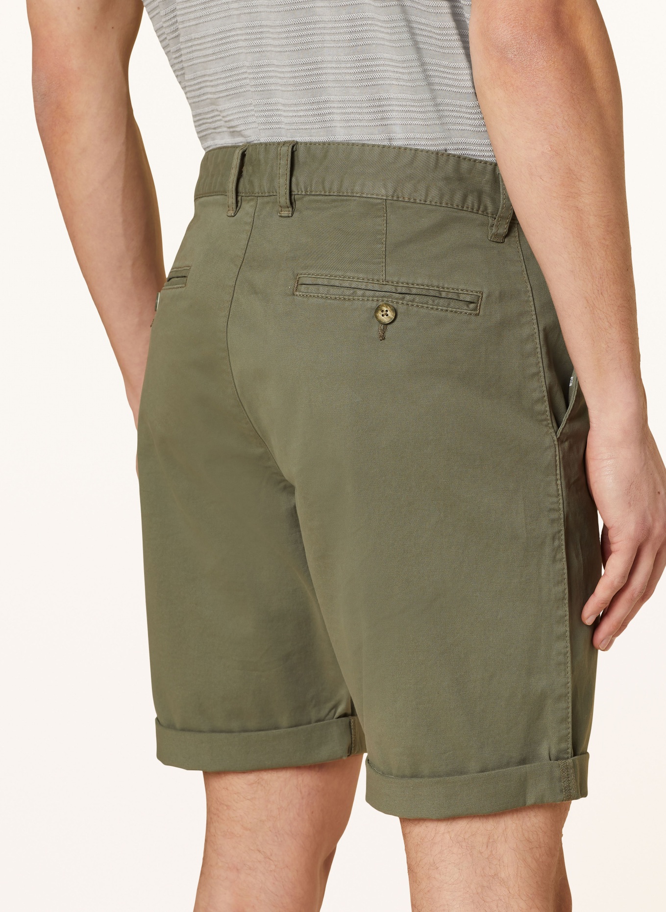 STROKESMAN'S Chinoshorts Slim Fit, Farbe: OLIV (Bild 6)