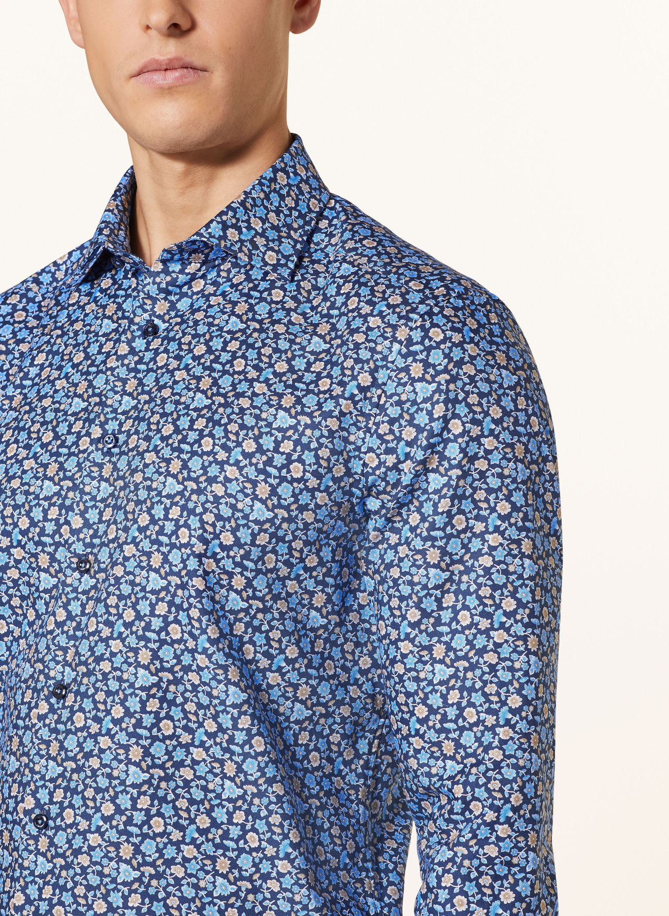 Stenströms Shirt slim fit, Color: DARK BLUE/ BLUE/ BEIGE (Image 4)