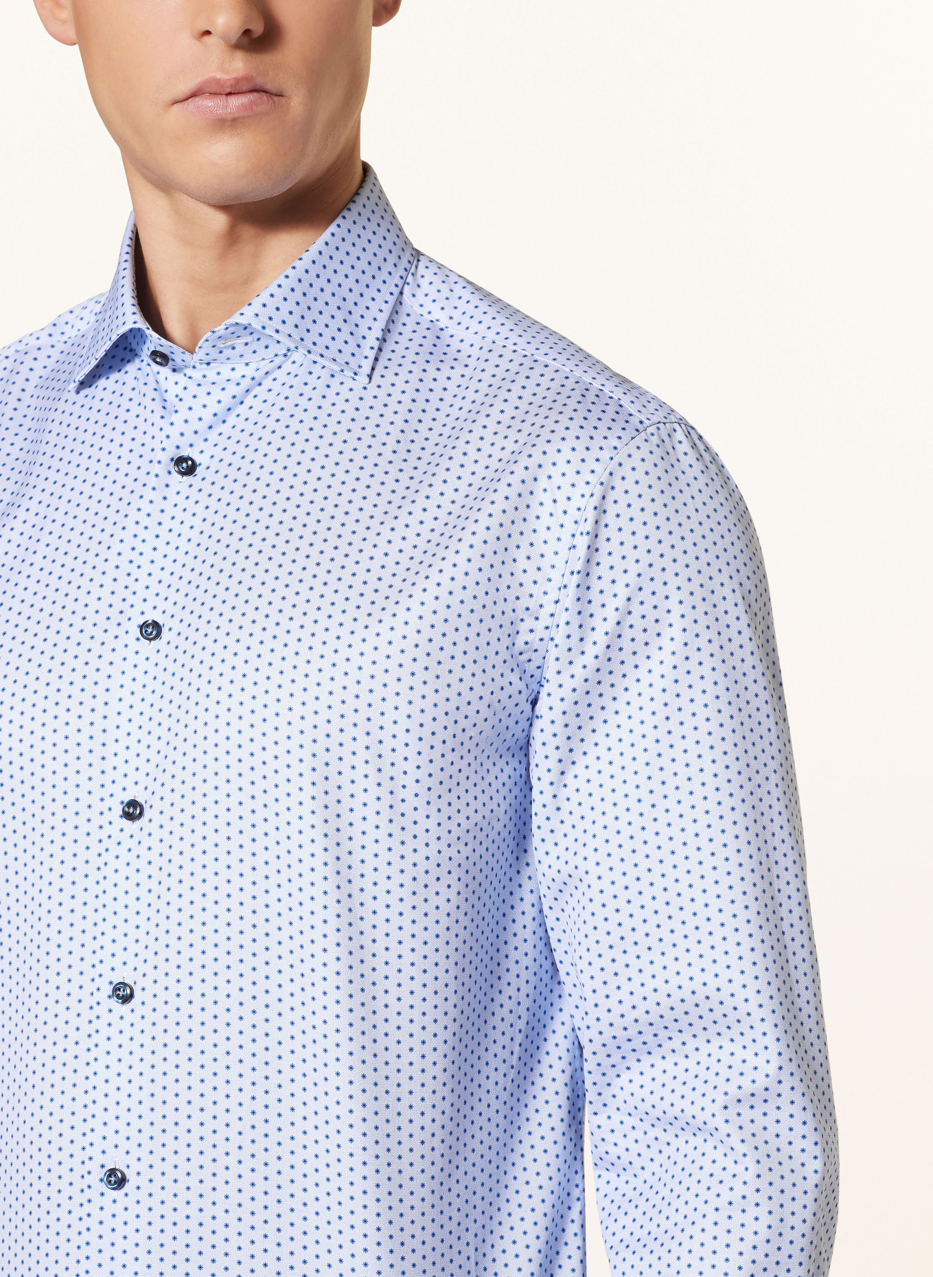 Stenströms Shirt regular fit, Color: LIGHT BLUE/ DARK BLUE (Image 4)