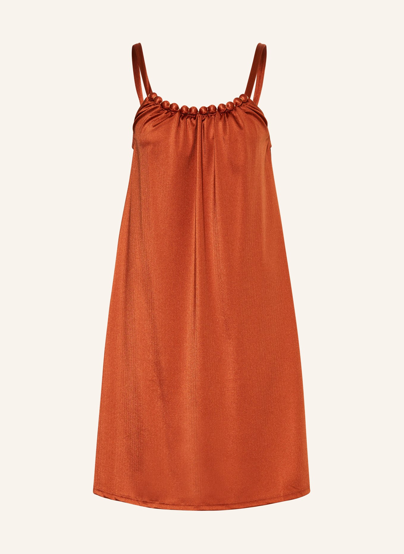 CYELL Sukienka plażowa TREASURE CEDAR z satyny, Kolor: KONIAKOWY (Obrazek 1)