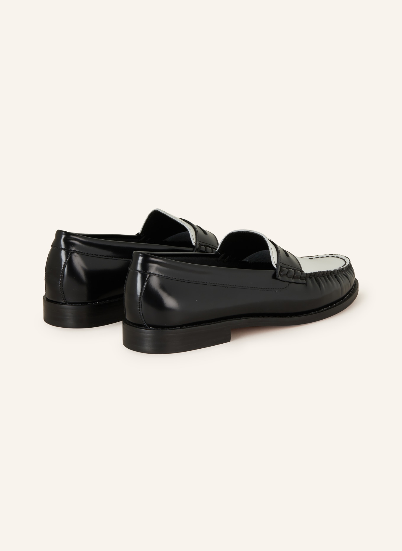 INUOVO Penny loafers, Color: WHITE/ BLACK (Image 2)