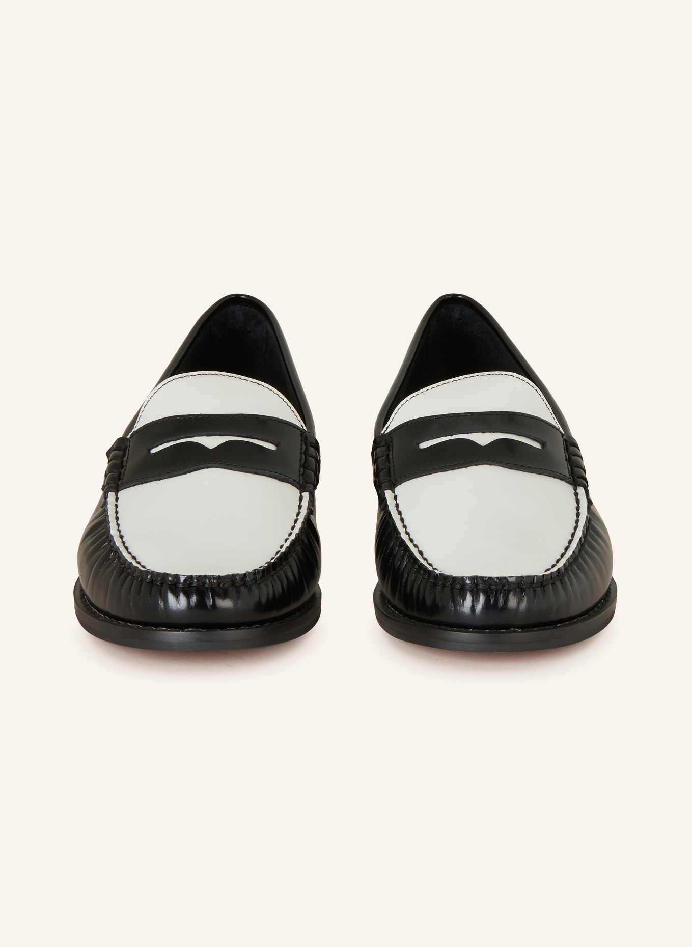 INUOVO Penny loafers, Color: WHITE/ BLACK (Image 3)