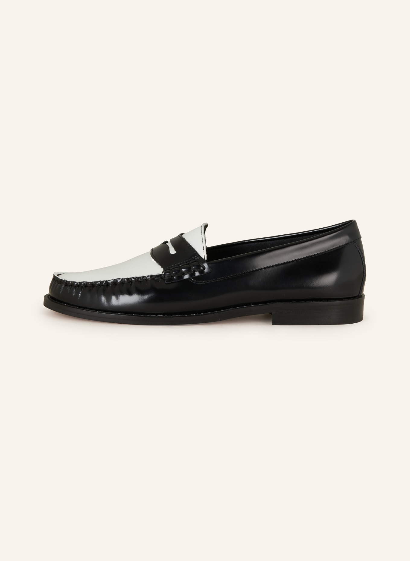 INUOVO Penny loafers, Color: WHITE/ BLACK (Image 4)