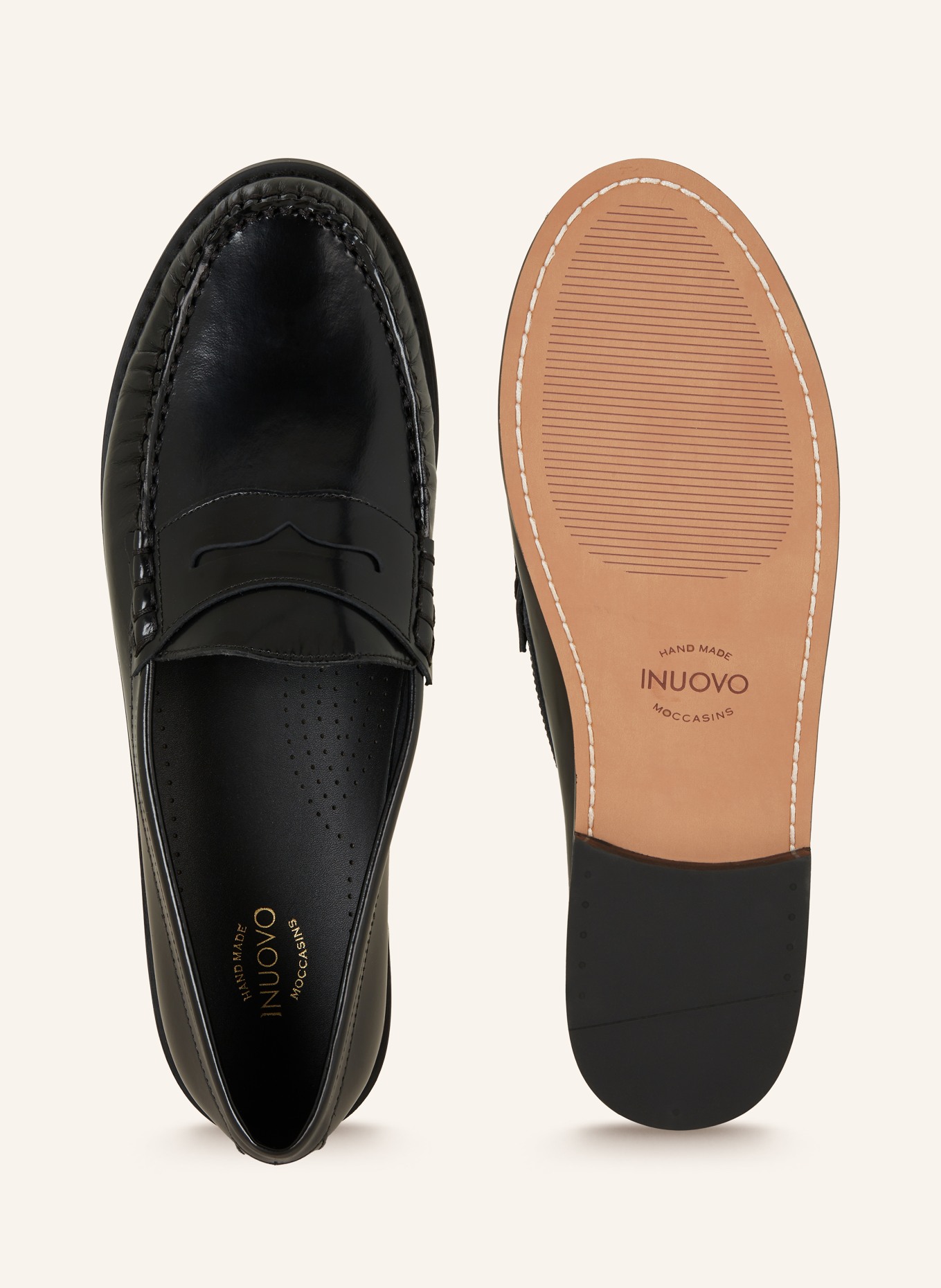 INUOVO Penny loafers, Color: BLACK (Image 5)