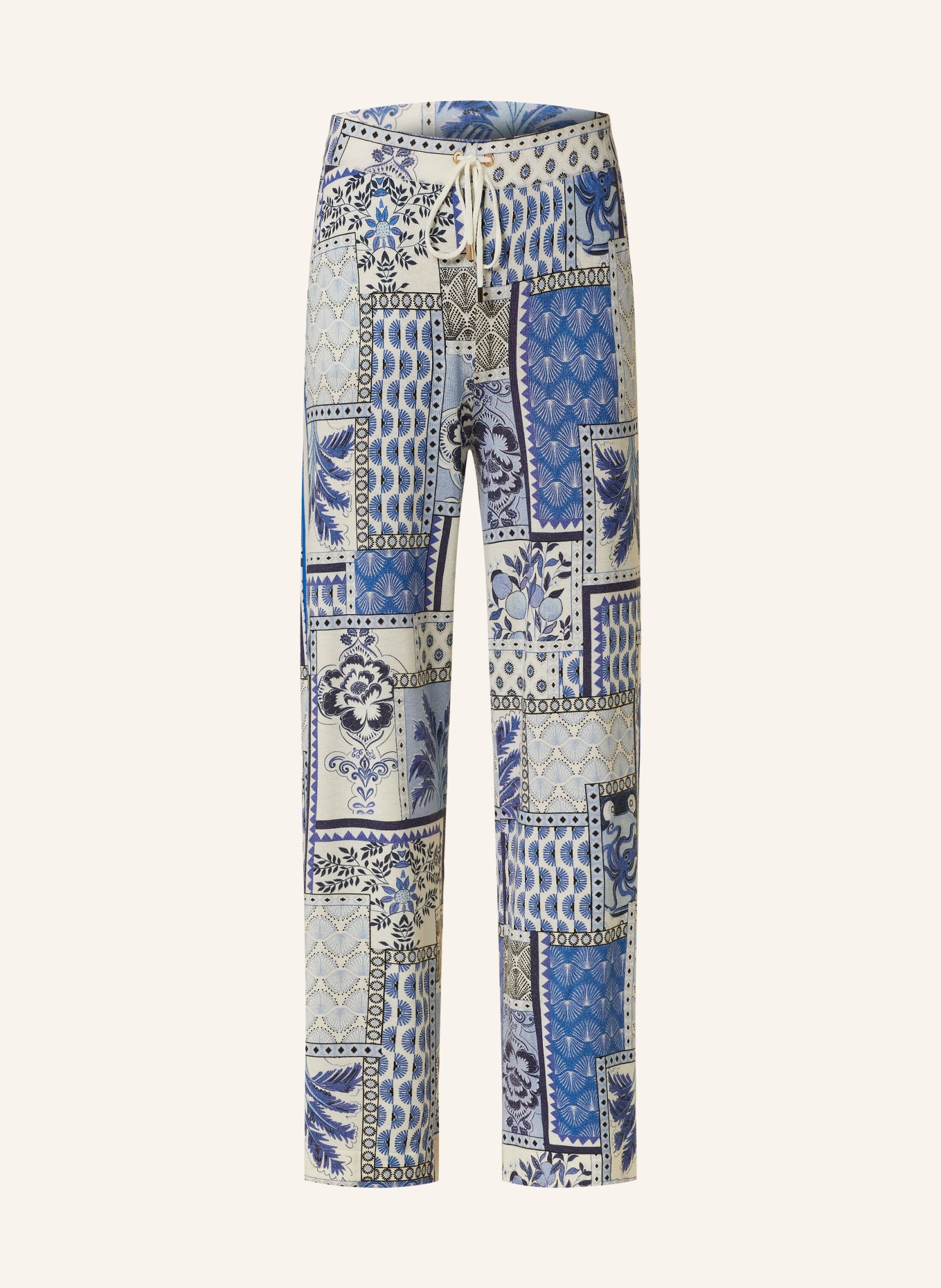 IVI collection Knit trousers, Color: LIGHT BLUE/ BLUE/ WHITE (Image 1)