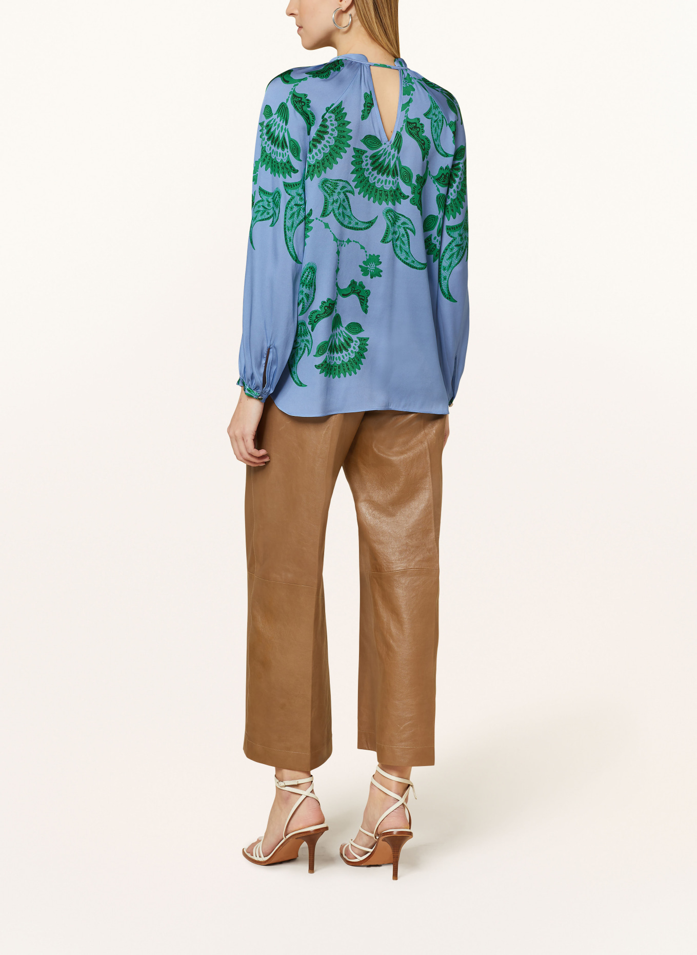 IVI collection Silk tunic, Color: BLUE/ GREEN (Image 3)