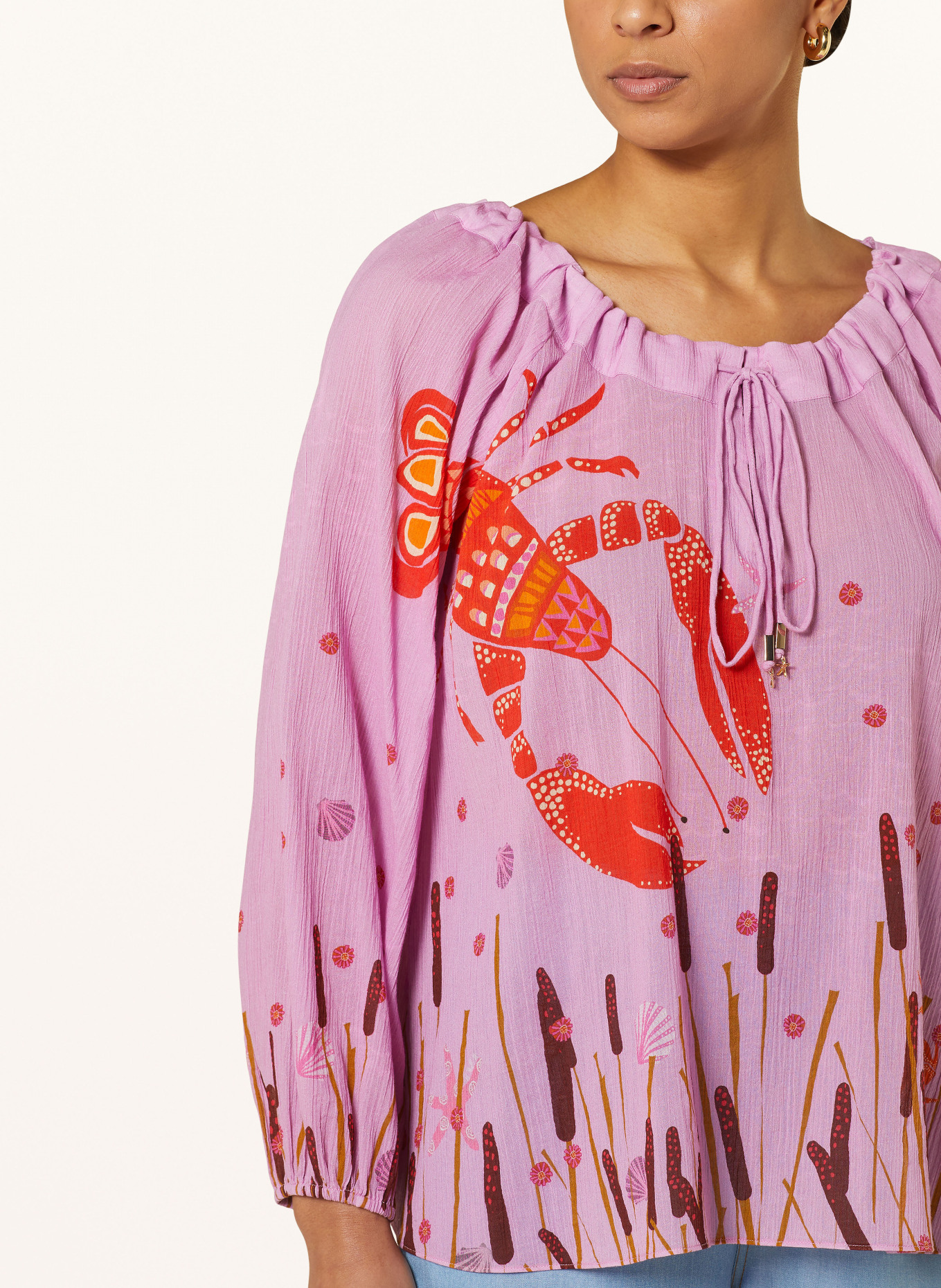 IVI collection Tunic with cut-out, Color: PINK/ RED (Image 4)