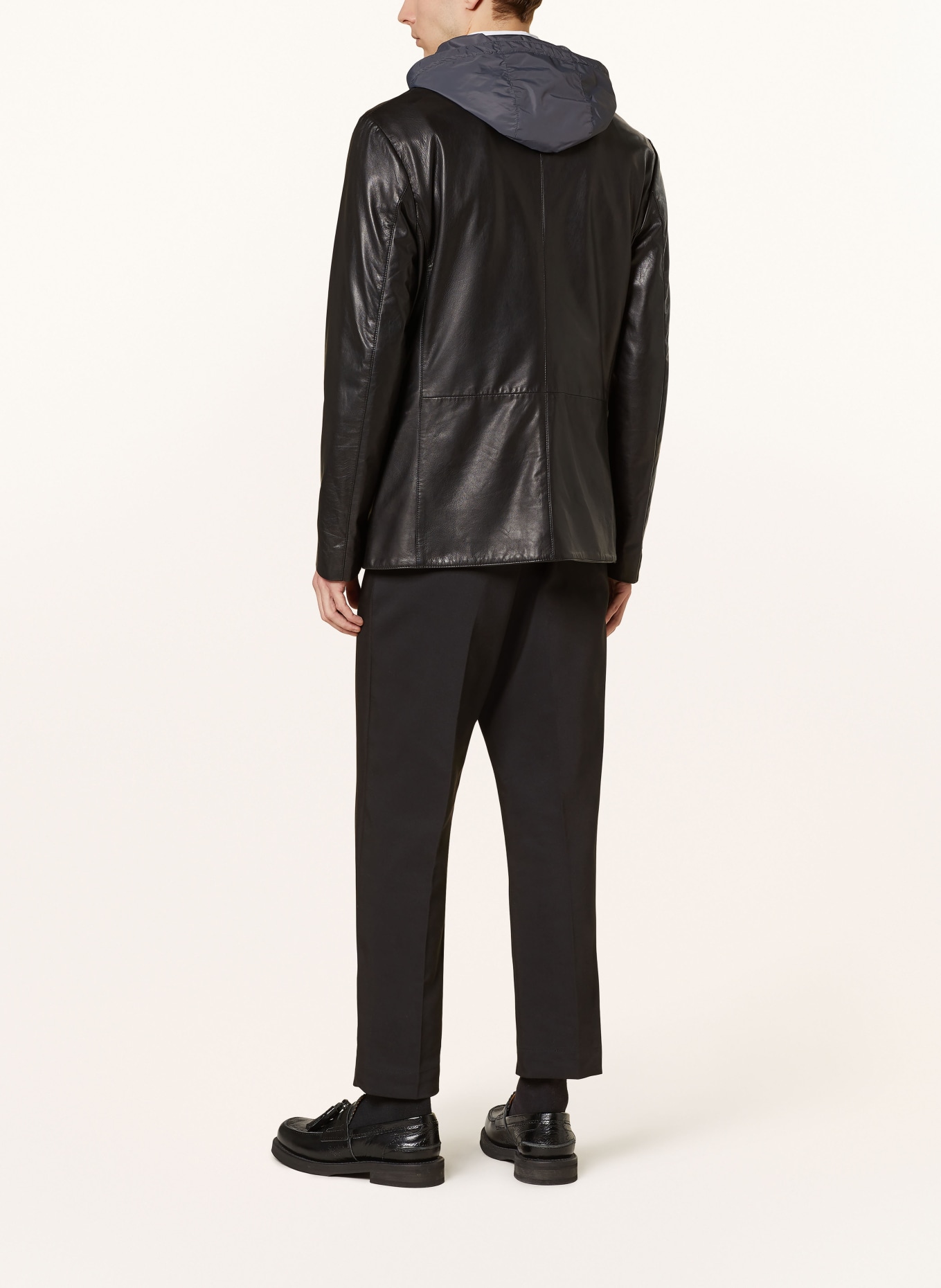 MILESTONE Leather jacket MSREX with detachable trim, Color: BLACK (Image 3)