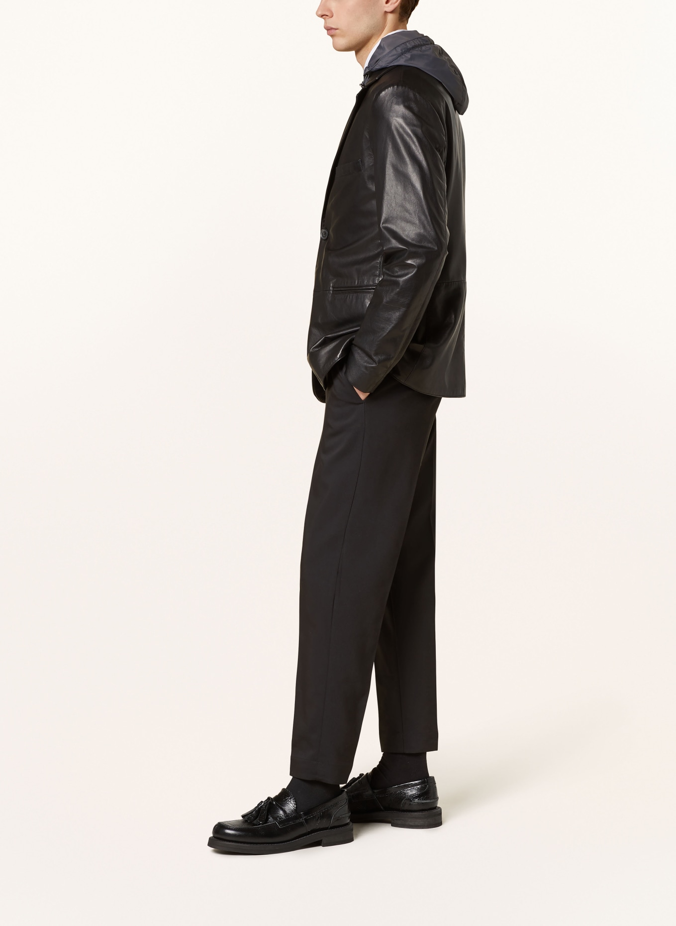 MILESTONE Leather jacket MSREX with detachable trim, Color: BLACK (Image 4)