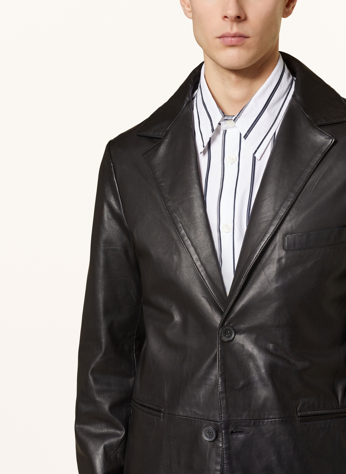 MILESTONE Leather jacket MSREX with detachable trim, Color: BLACK (Image 6)