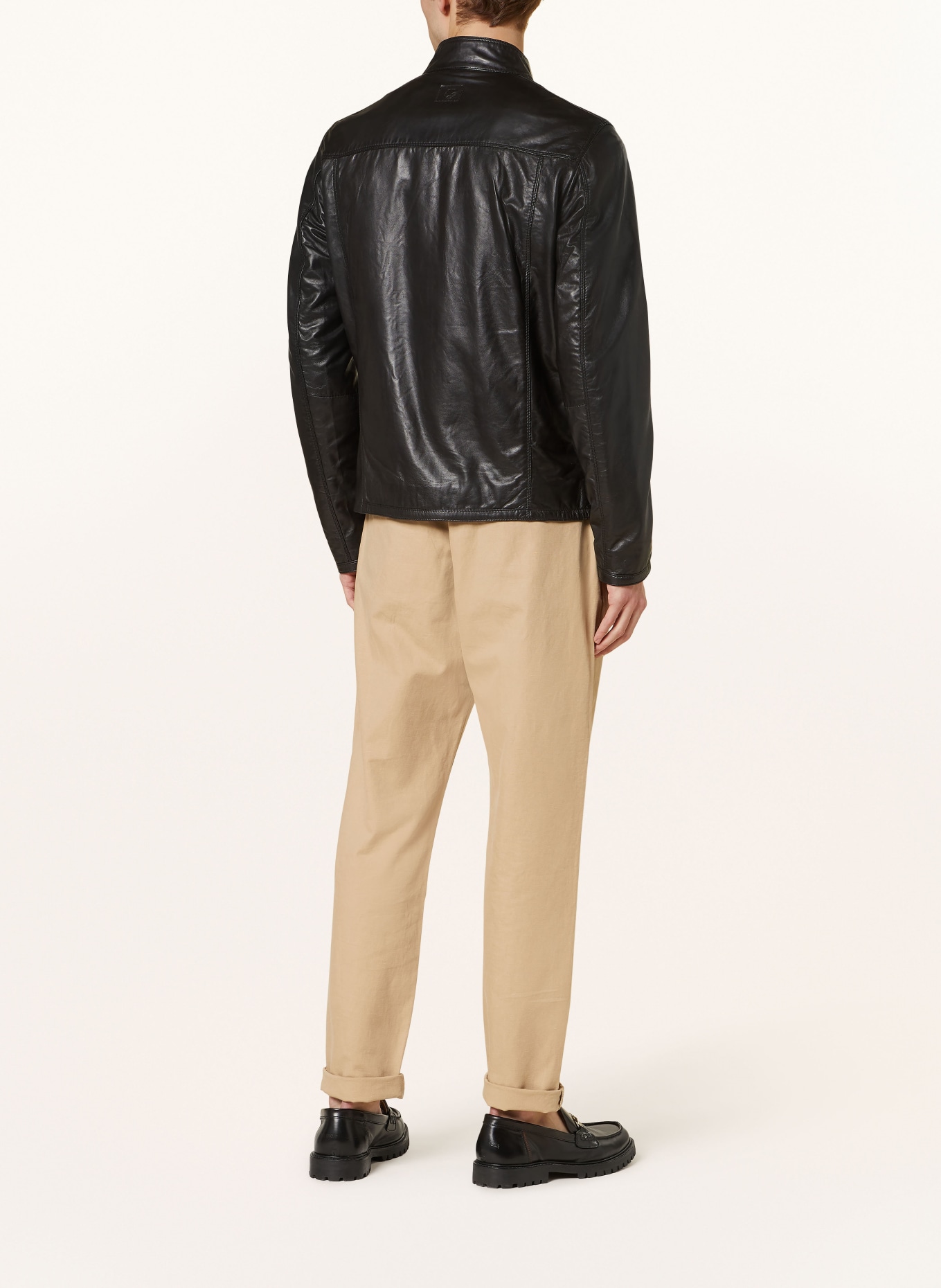 MILESTONE Leather jacket MSMARCO, Color: BLACK (Image 3)