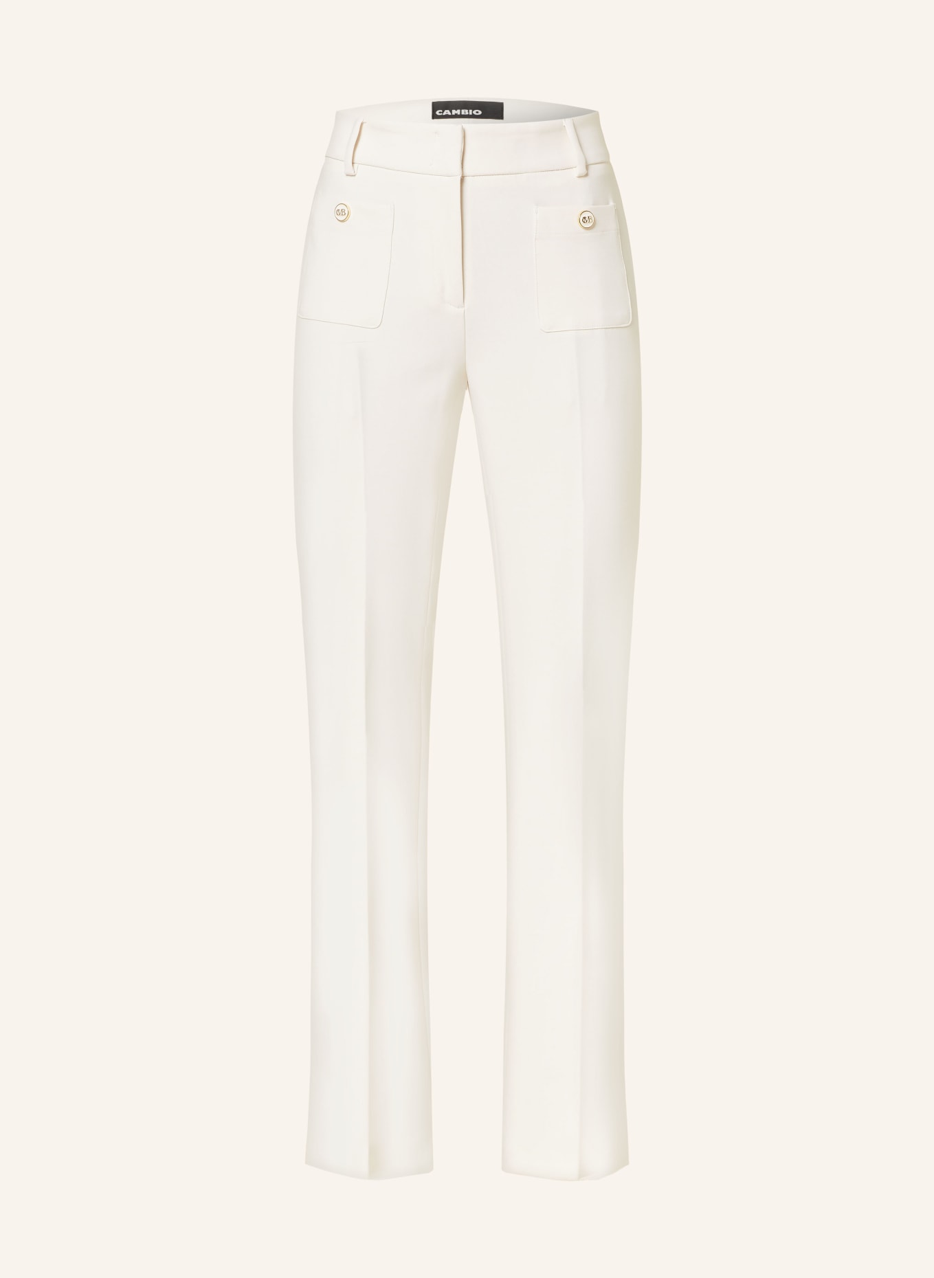 CAMBIO Bootcut trousers FAWN, Color: 040 elegant pearl (Image 1)