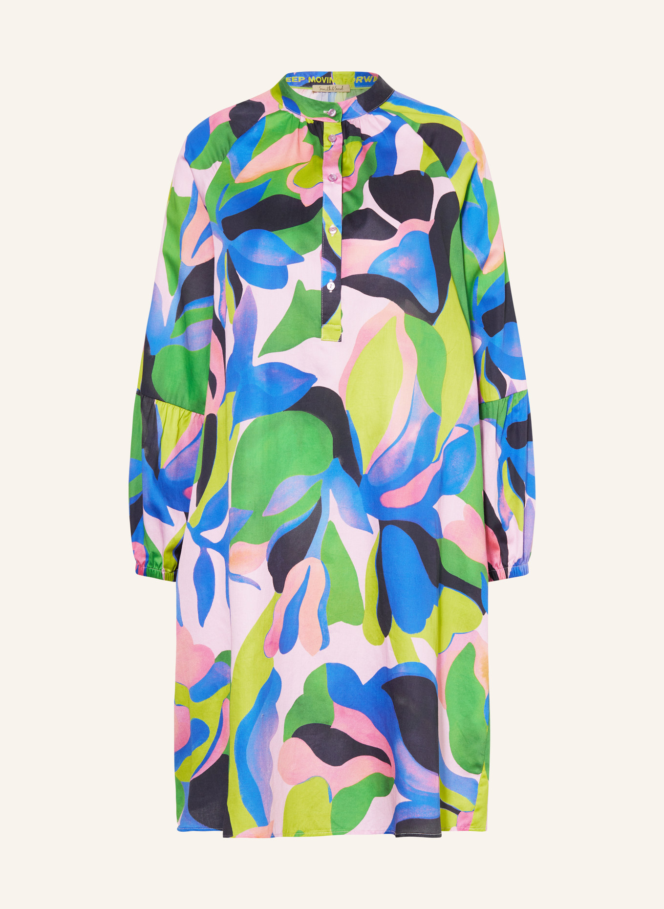 Smith & Soul Kleid, Farbe: GRÜN/ PINK/ BLAU (Bild 1)