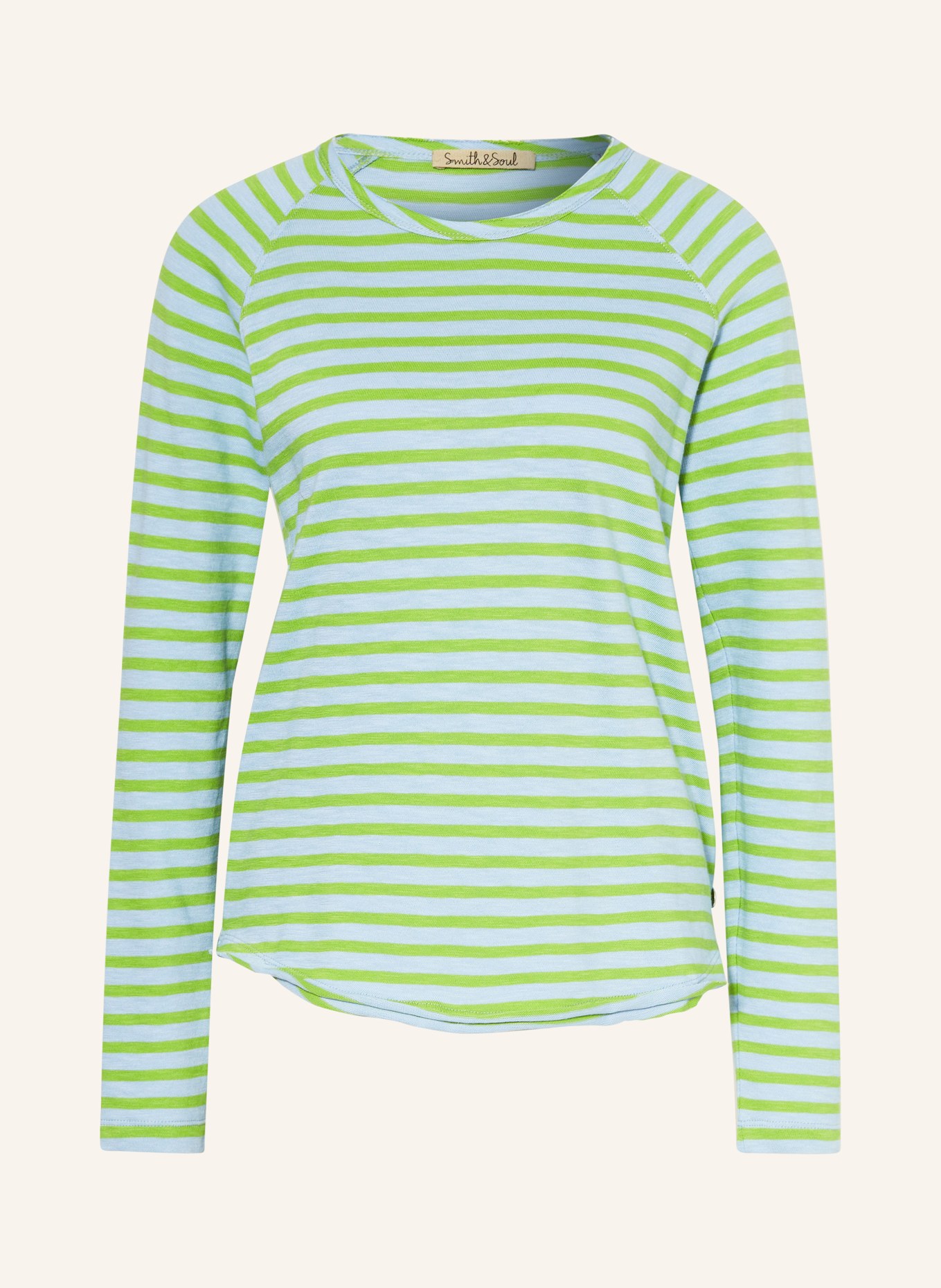 Smith & Soul Long sleeve shirt, Color: LIGHT BLUE/ GREEN (Image 1)