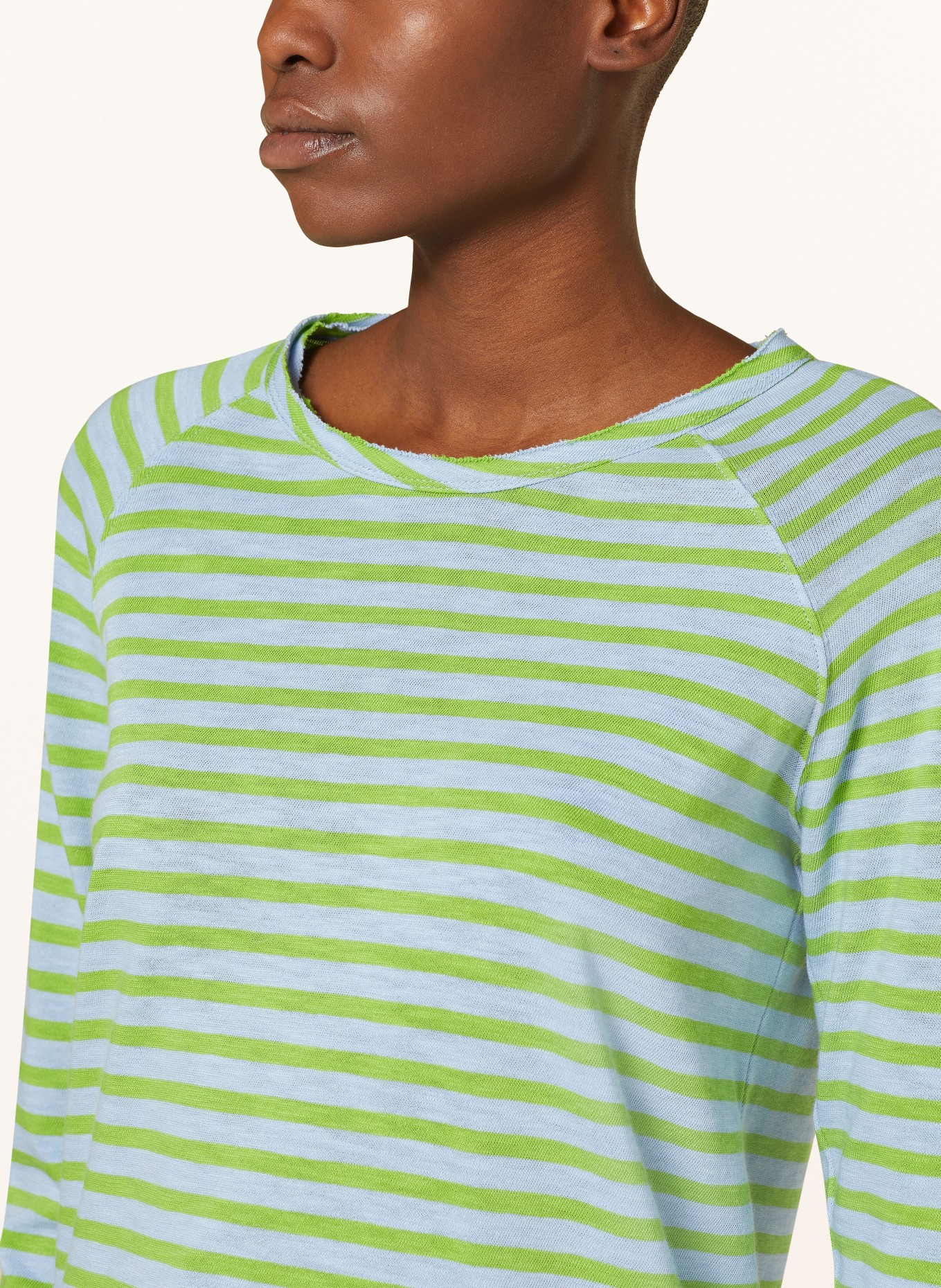 Smith & Soul Koszulka z długim rękawem, Kolor: JASNONIEBIESKI/ ZIELONY (Obrazek 4)