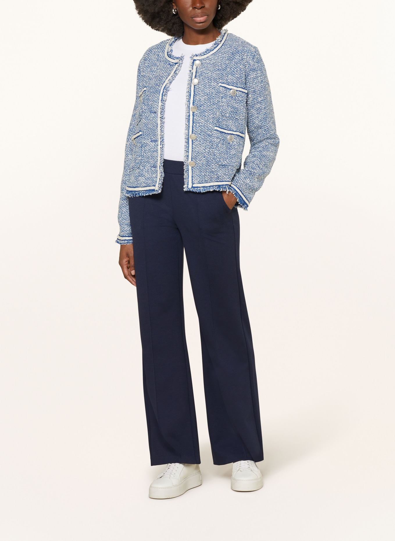 Smith & Soul Wide leg trousers made of jersey, Color: DARK BLUE (Image 2)