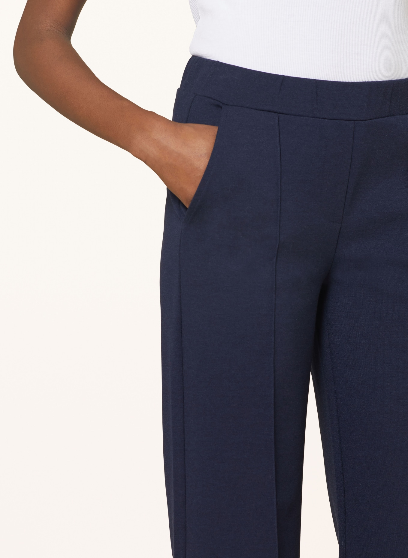 Smith & Soul Wide leg trousers made of jersey, Color: DARK BLUE (Image 5)