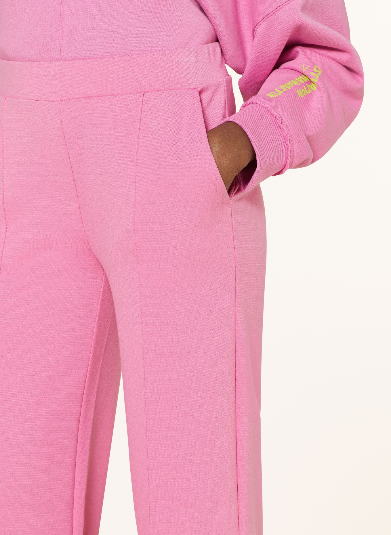 Smith & Soul Wide leg trousers made of jersey, Color: PINK (Image 5)