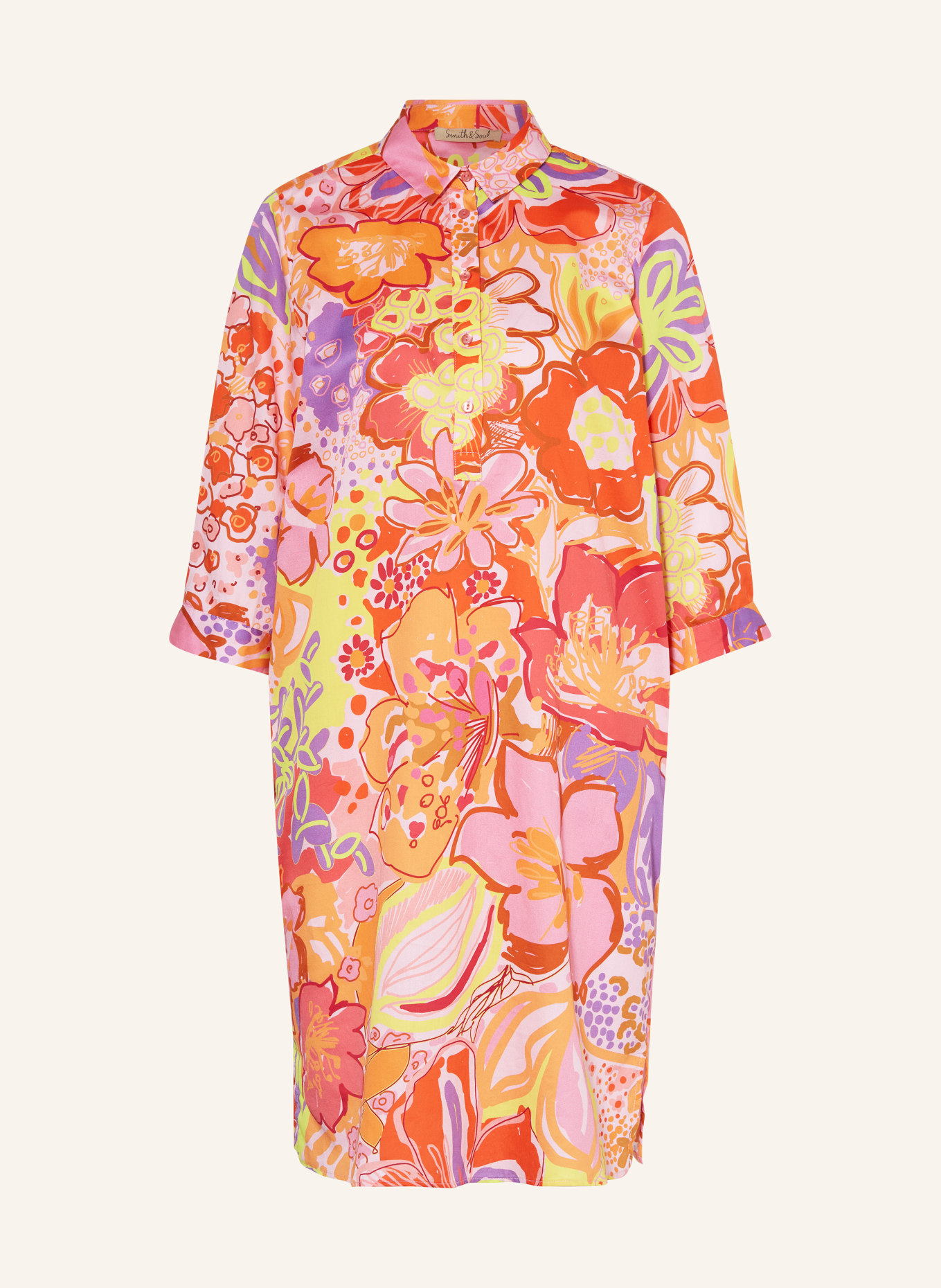 Smith & Soul Kleid, Farbe: ORANGE/ PINK/ GELB (Bild 1)