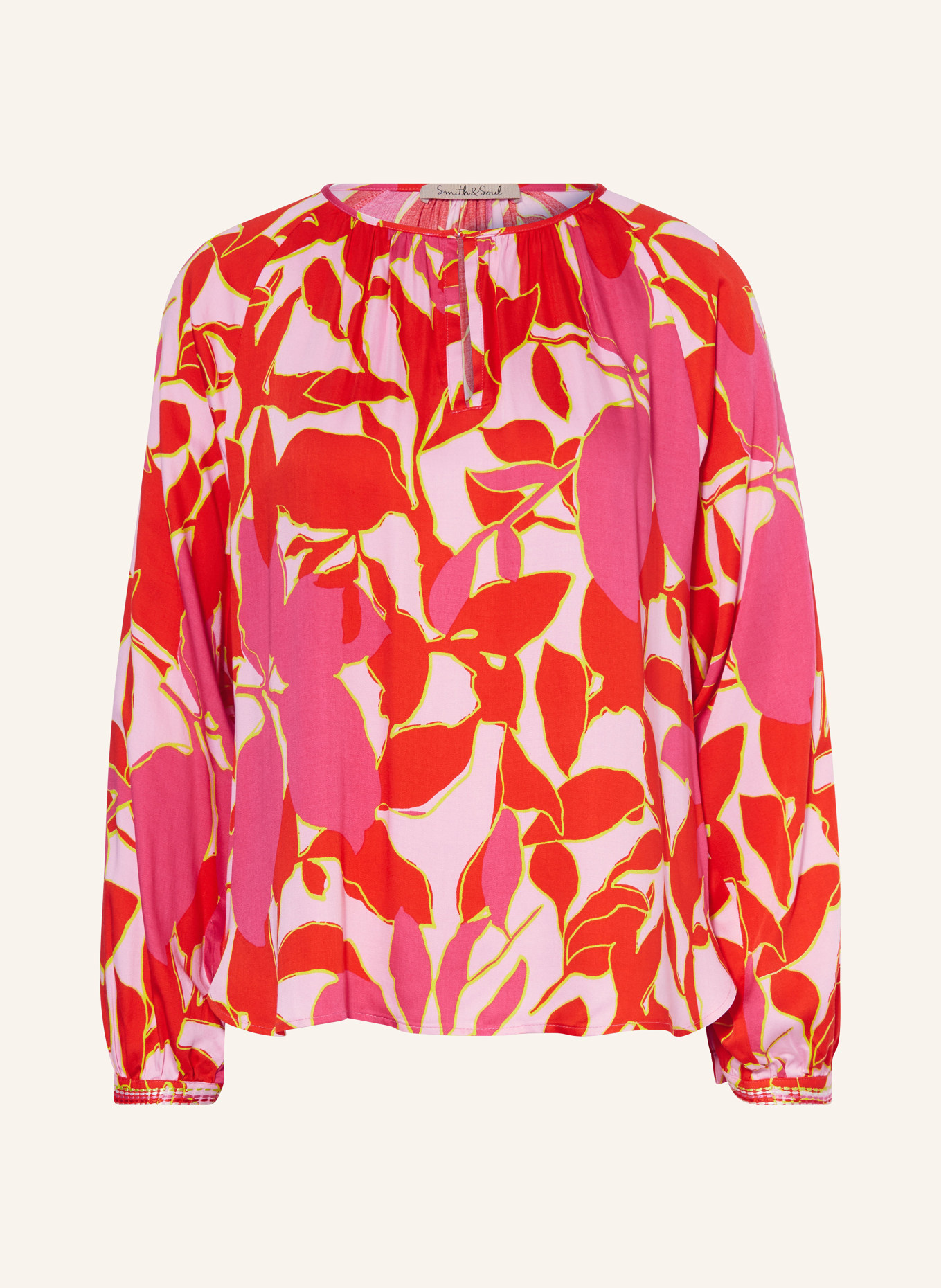 Smith & Soul Shirt blouse, Color: RED/ PINK (Image 1)