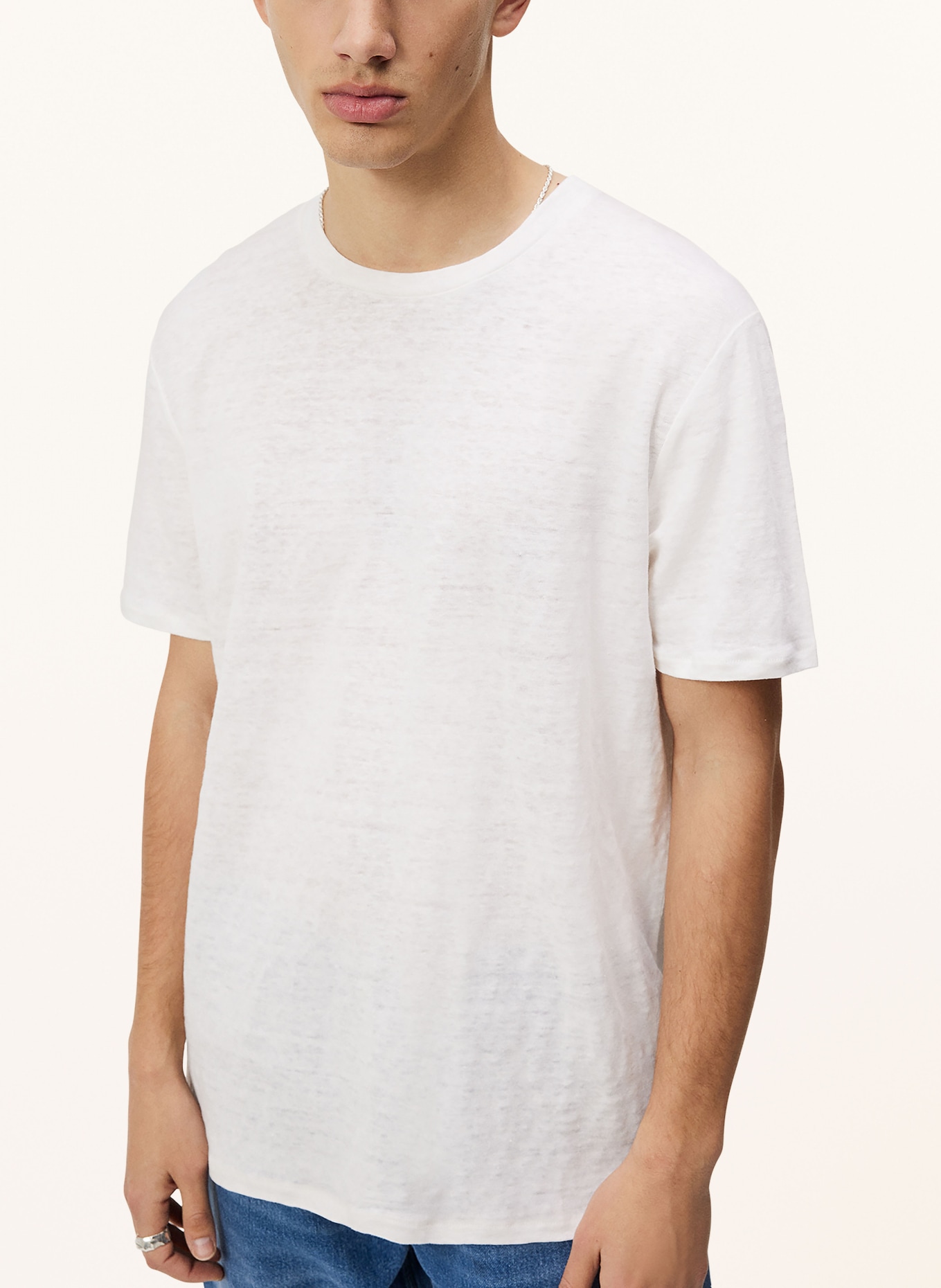 J.LINDEBERG T-shirt made of linen, Color: WHITE (Image 4)