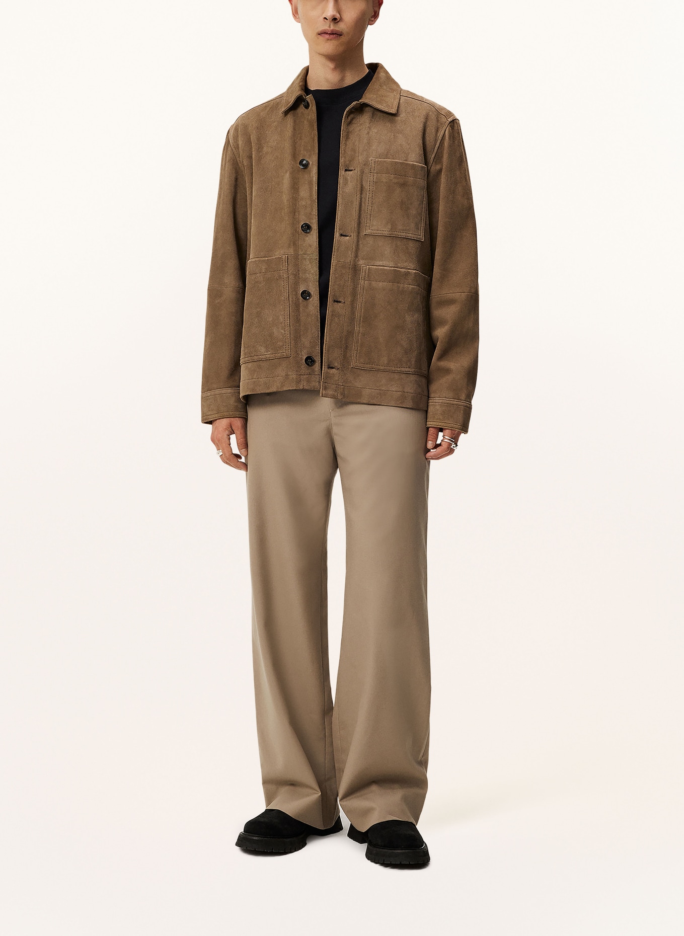 J.LINDEBERG Leather overshirt, Color: BROWN (Image 2)