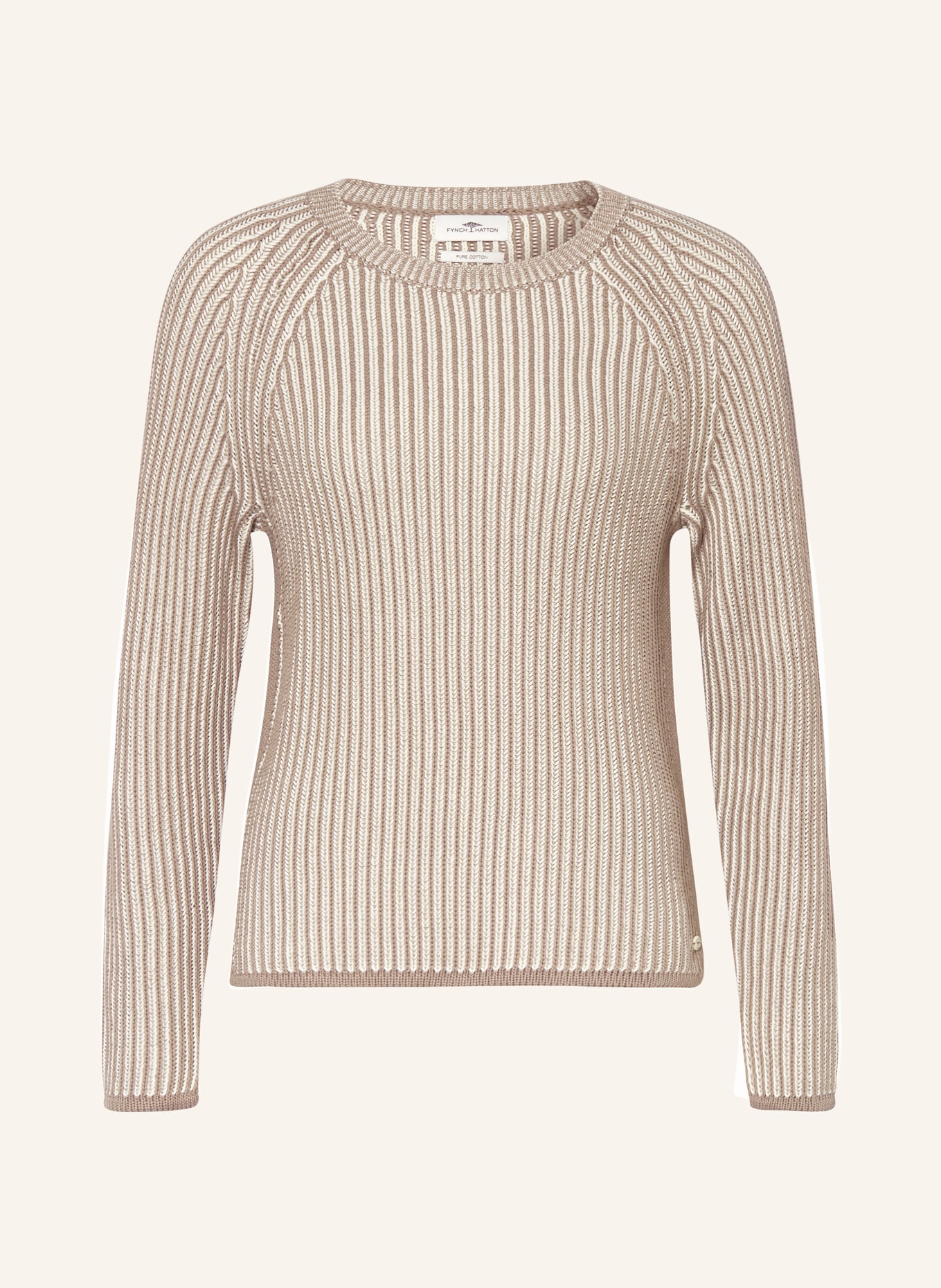 FYNCH-HATTON Sweater, Color: TAUPE/ WHITE (Image 1)