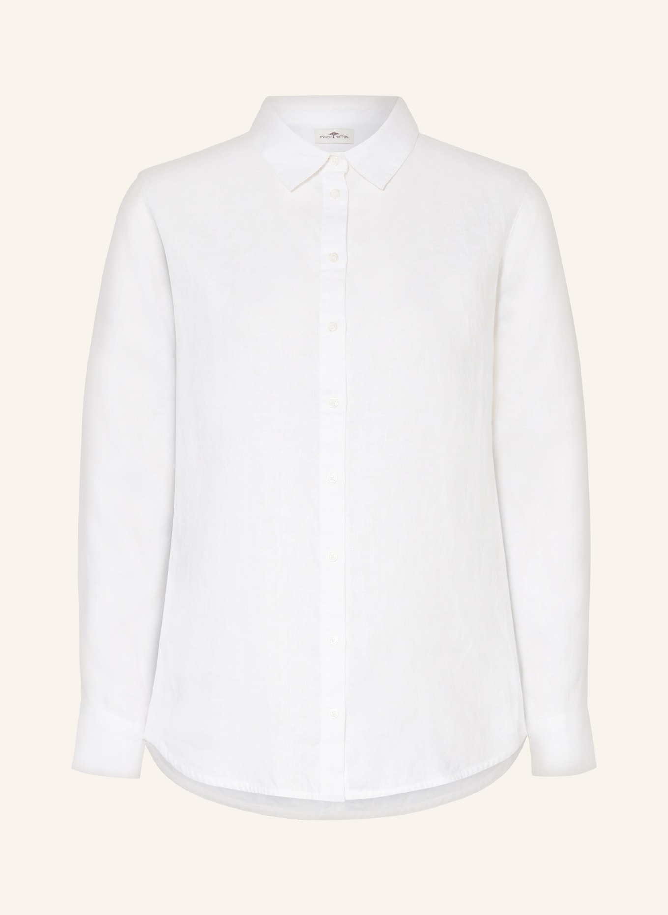 FYNCH-HATTON Shirt blouse made of linen, Color: WHITE (Image 1)