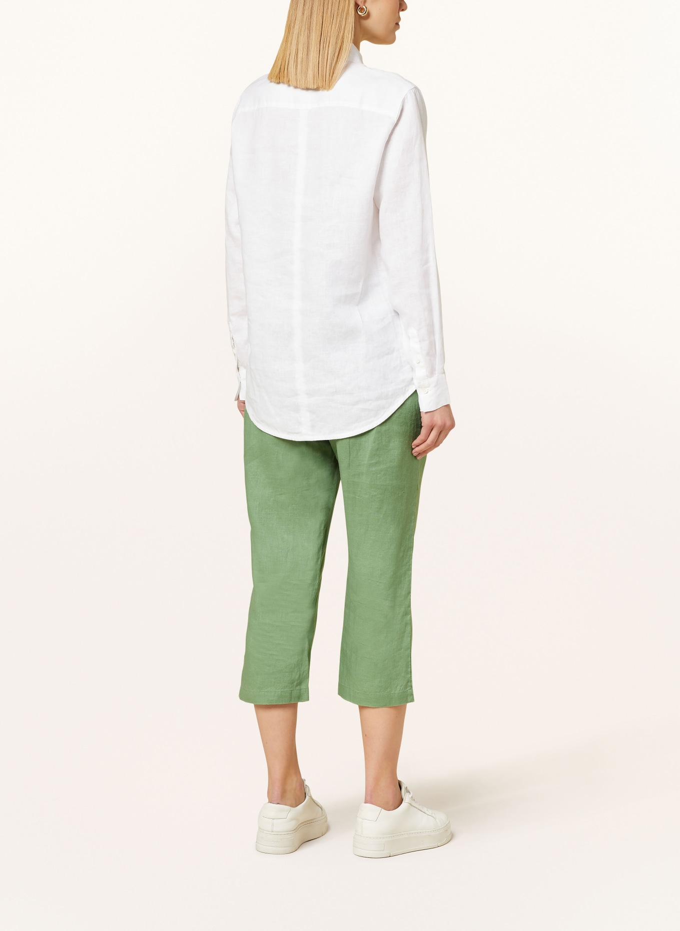 FYNCH-HATTON Shirt blouse made of linen, Color: WHITE (Image 3)