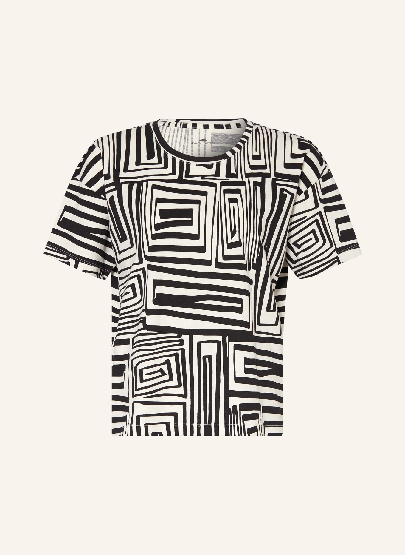 FYNCH-HATTON T-shirt, Color: BLACK/ WHITE (Image 1)