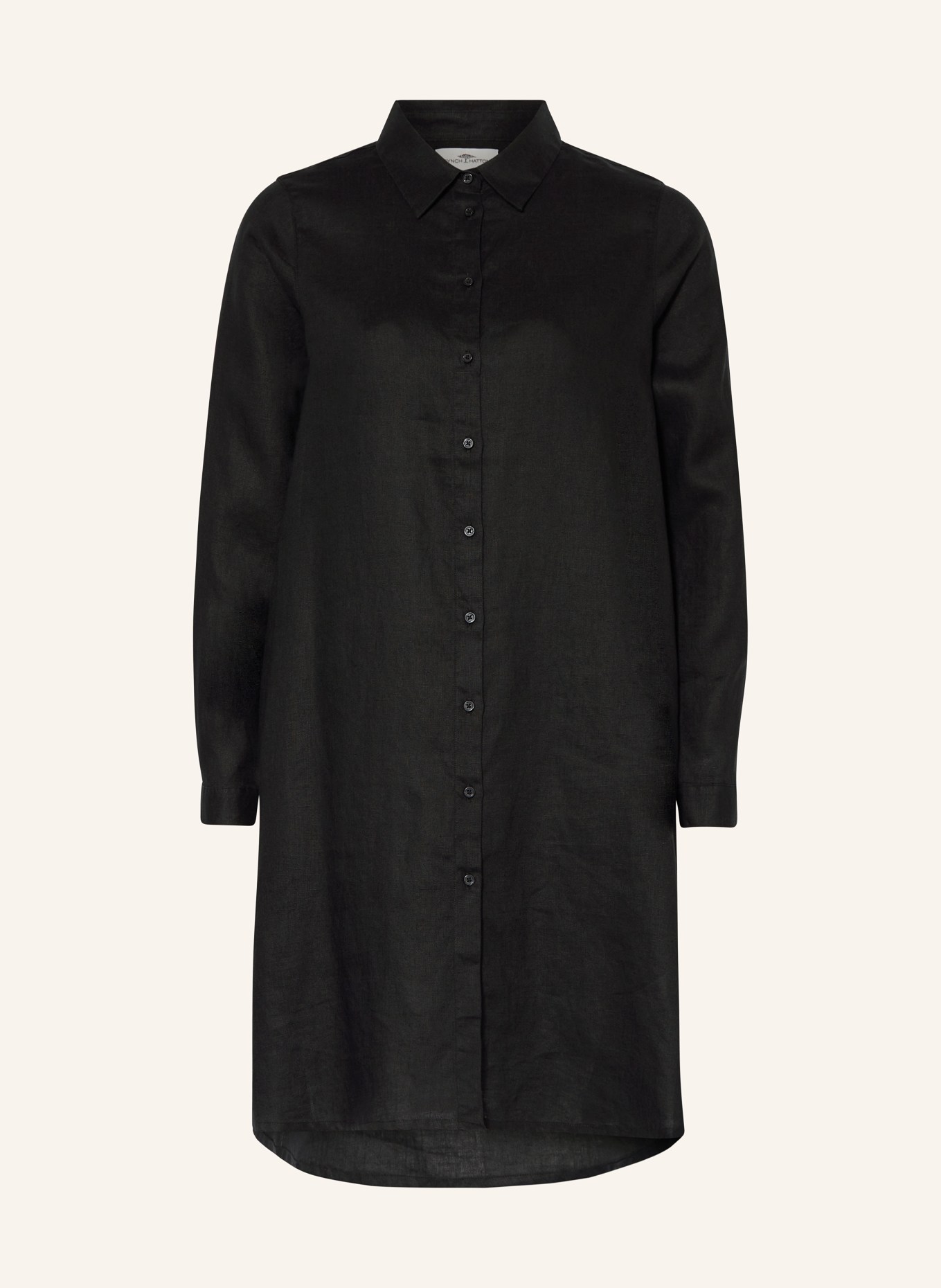 FYNCH-HATTON Shirt dress in linen, Color: BLACK (Image 1)