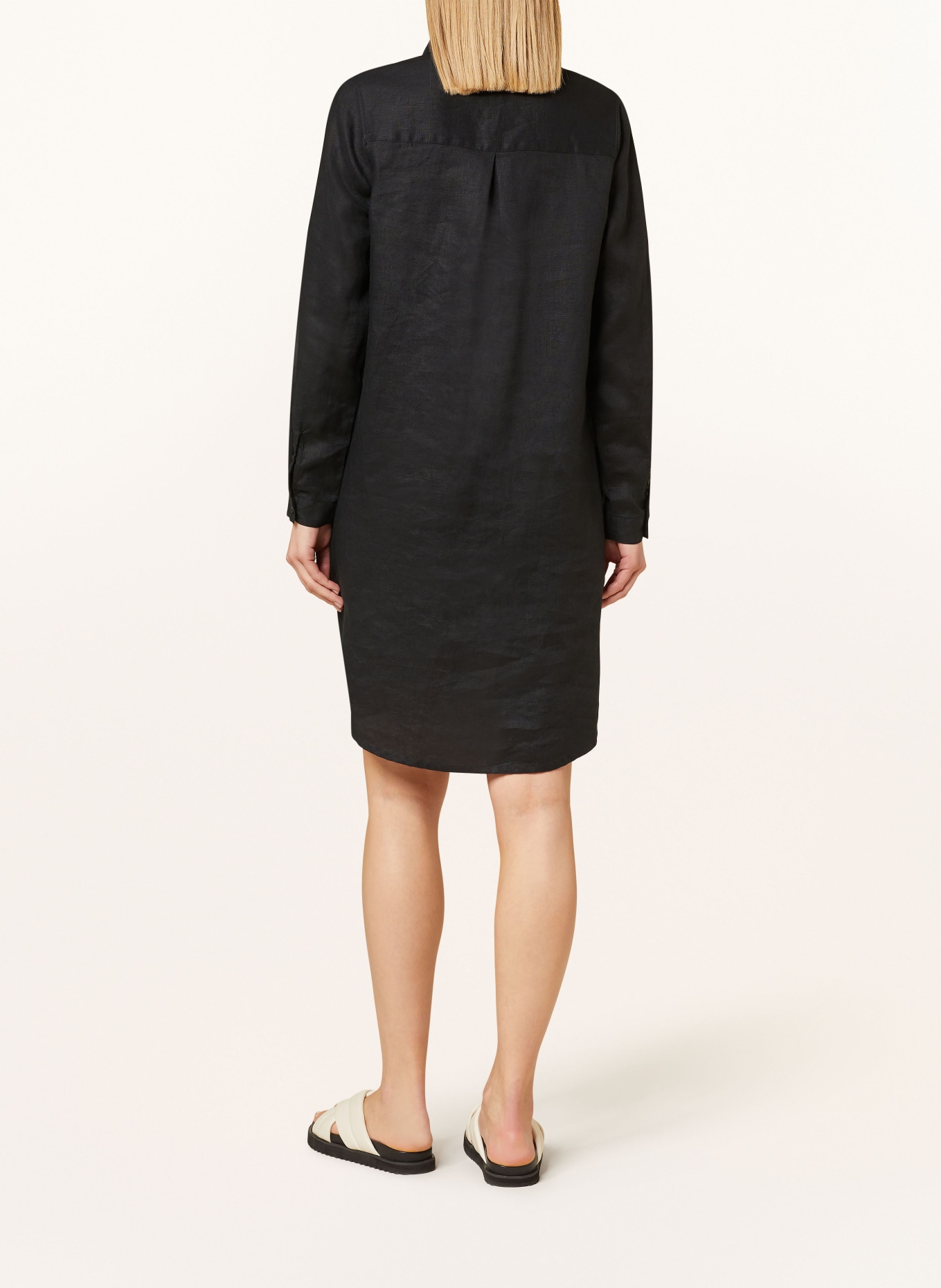 FYNCH-HATTON Shirt dress in linen, Color: BLACK (Image 3)