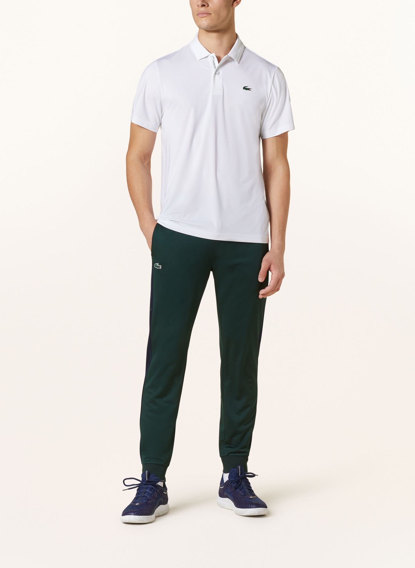 LACOSTE Funktions-Poloshirt, Farbe: WEISS (Bild 2)