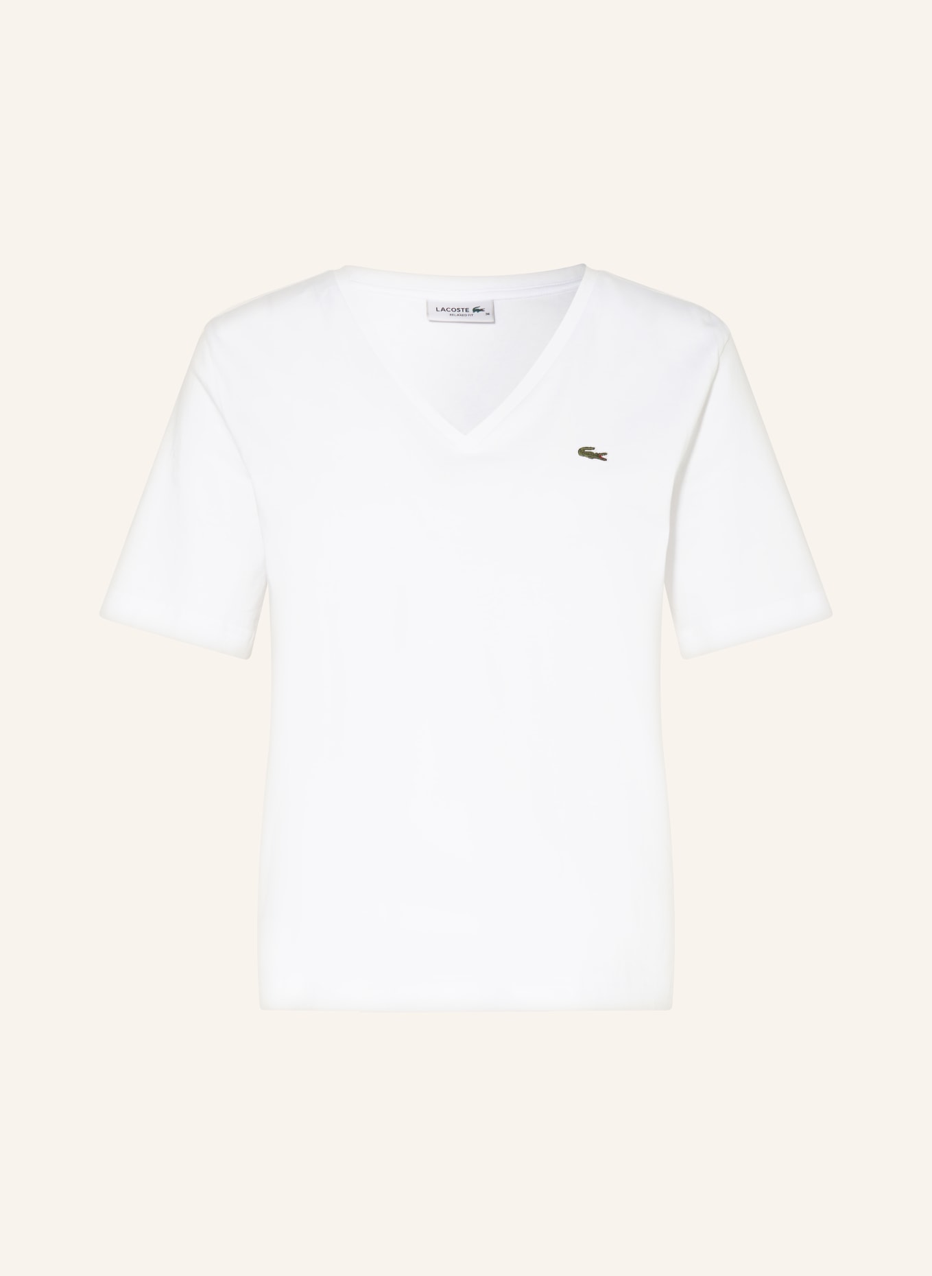 T shirt lacoste femme col v cheap