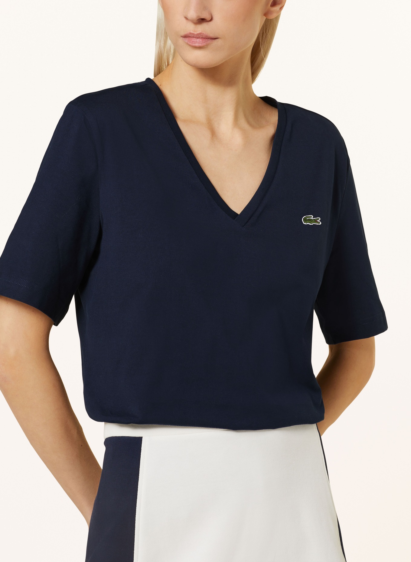 LACOSTE T-Shirt: DUNKELBLAU