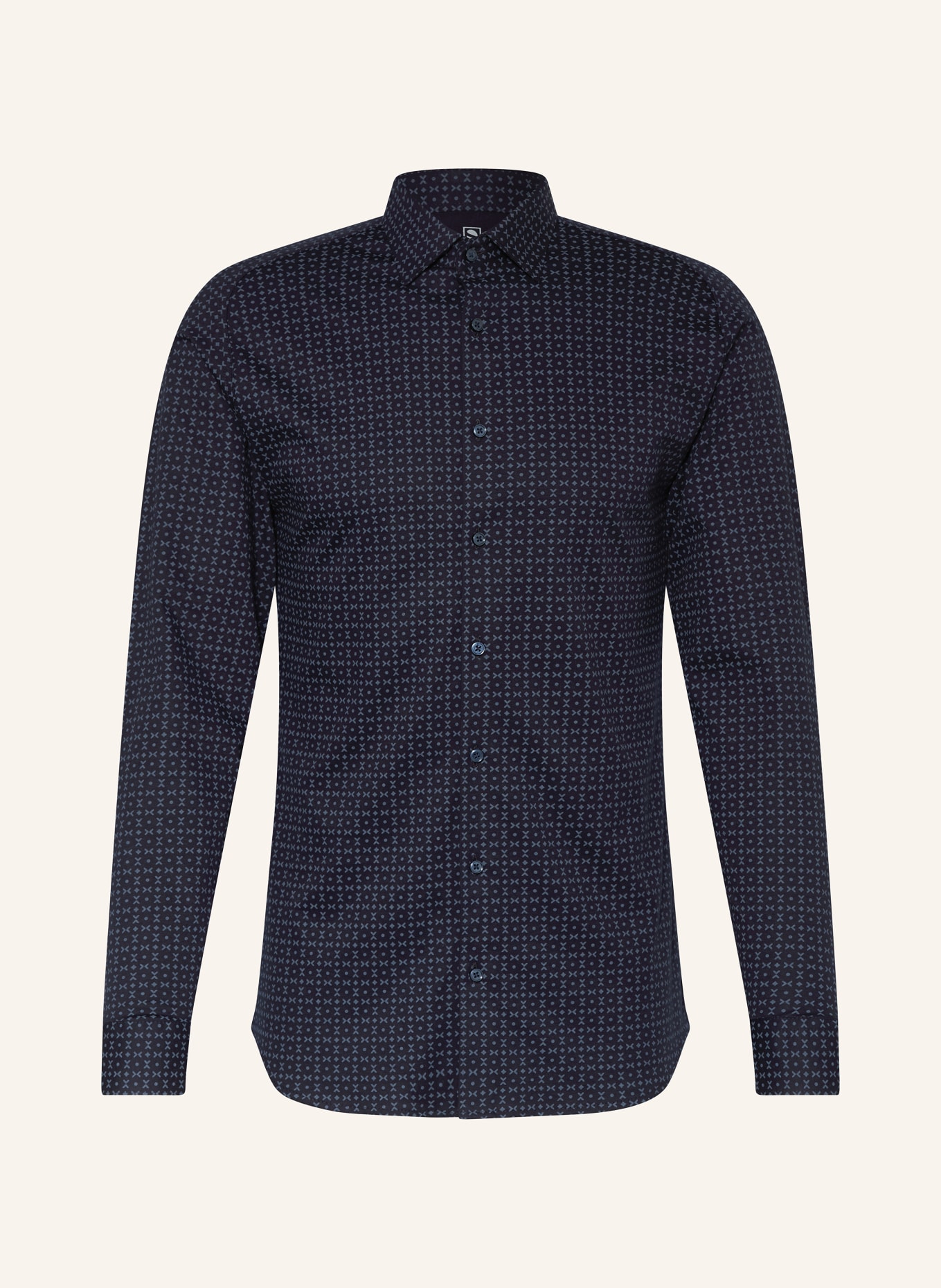 DESOTO Jerseyhemd Slim Fit, Farbe: DUNKELBLAU/ BLAUGRAU (Bild 1)