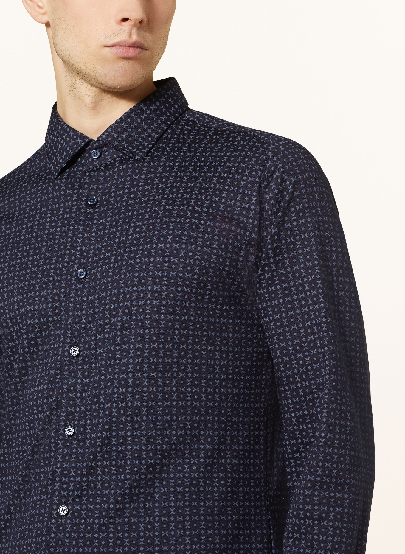 DESOTO Jersey shirt slim fit, Color: DARK BLUE/ BLUE GRAY (Image 4)