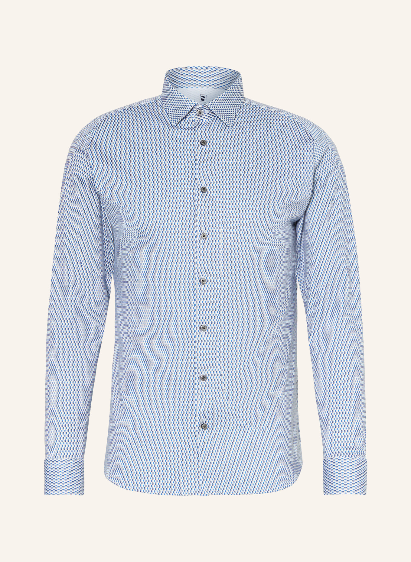 DESOTO Jersey shirt slim fit, Color: LIGHT BLUE/ BLUE/ LIGHT ORANGE (Image 1)