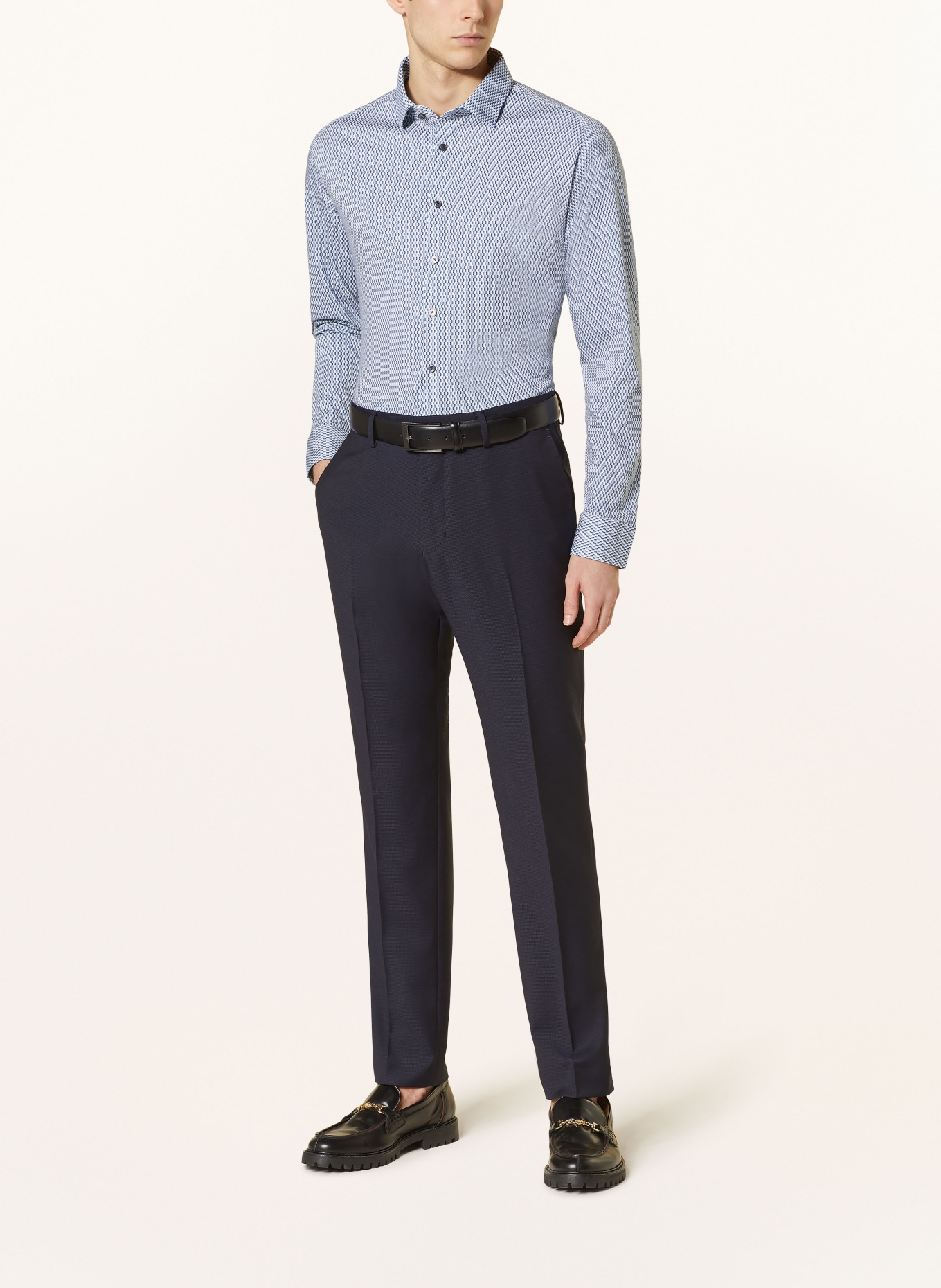 DESOTO Jerseyhemd Slim Fit, Farbe: HELLBLAU/ BLAU/ HELLORANGE (Bild 2)