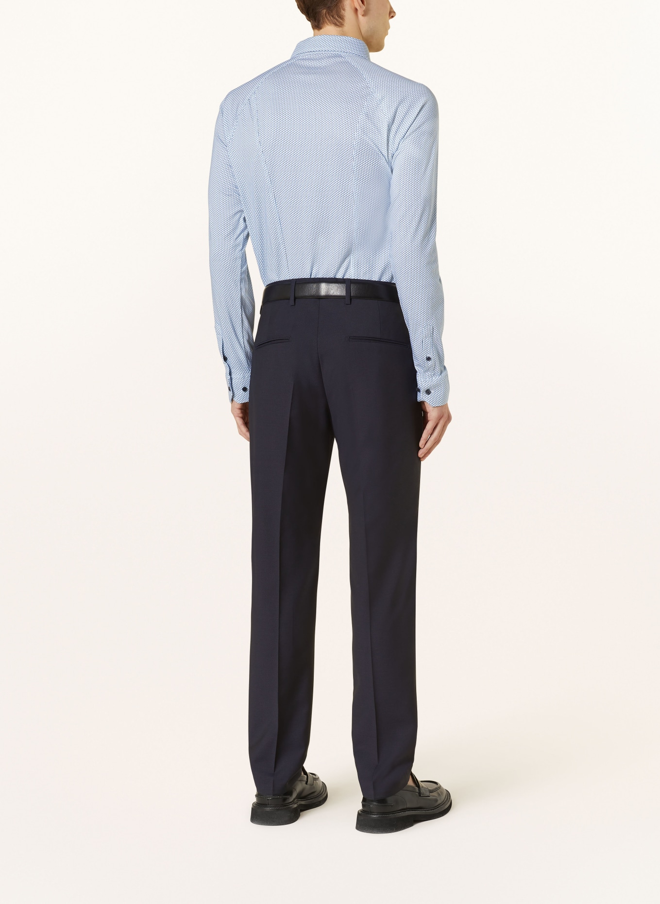 DESOTO Jersey shirt slim fit, Color: WHITE/ LIGHT BLUE (Image 3)