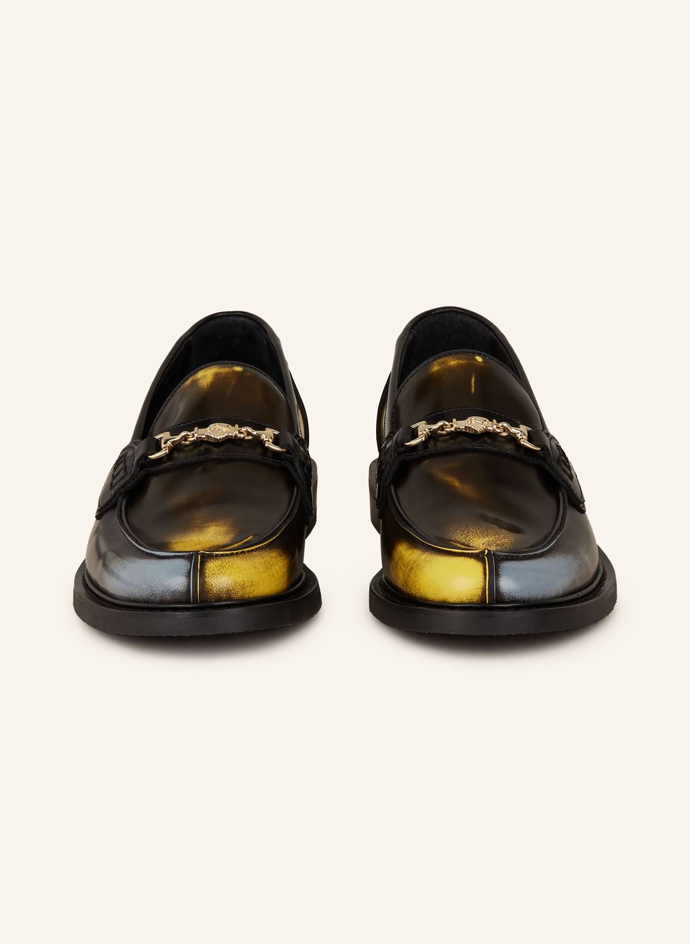 FILLING PIECES Loafers POLIDO in yellow khaki dark red