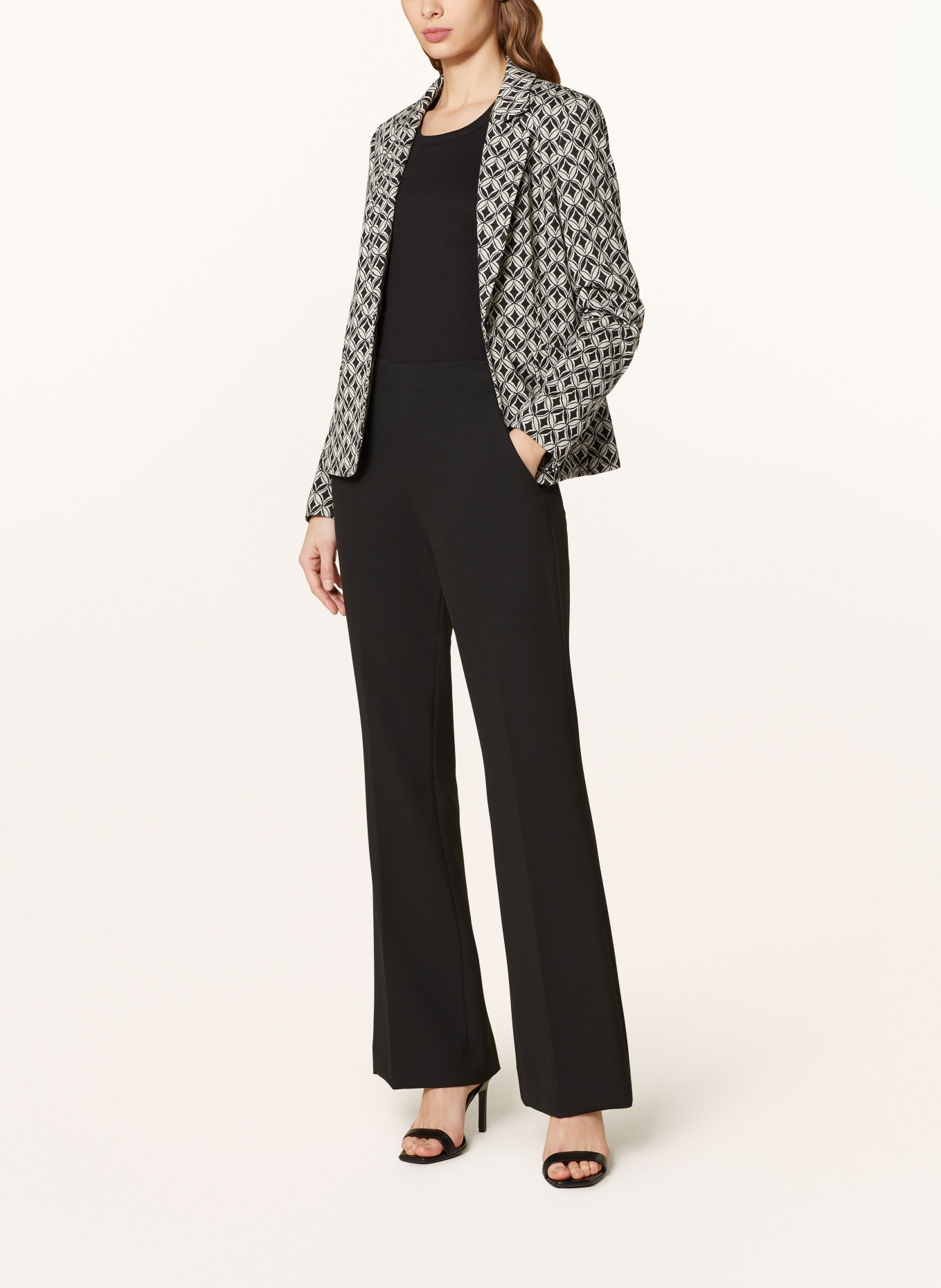 MORE & MORE Jacquard blazer, Color: BLACK/ WHITE (Image 2)