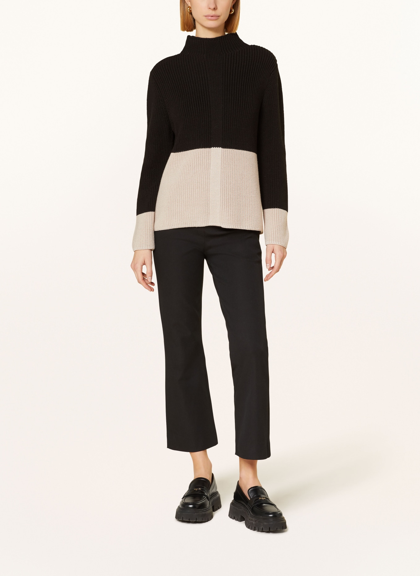 MORE & MORE Sweater, Color: BLACK/ CREAM (Image 2)