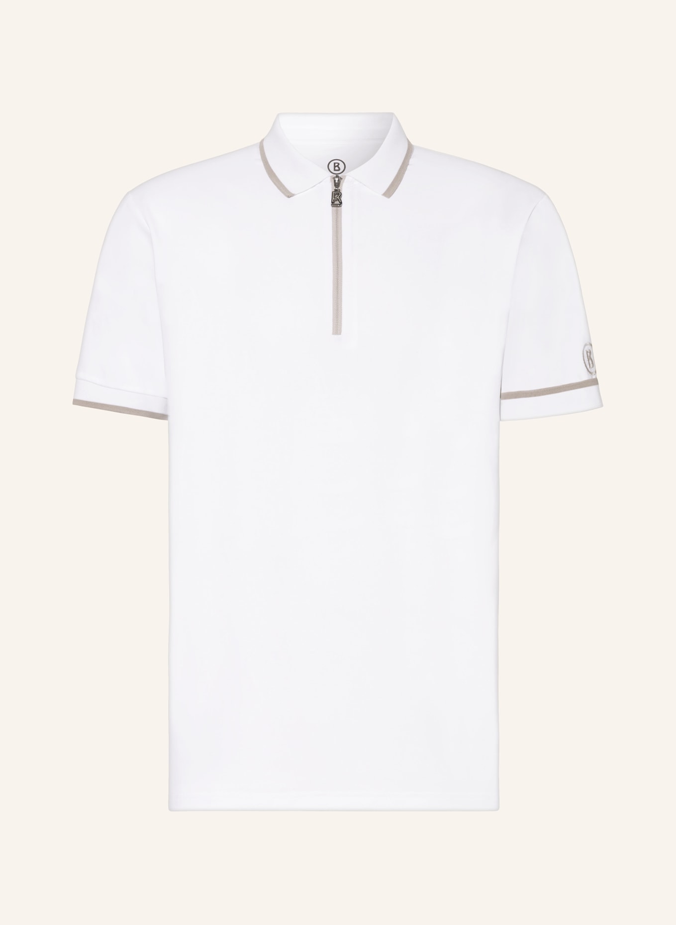 BOGNER Performance polo shirt CODY, Color: WHITE/ BEIGE (Image 1)