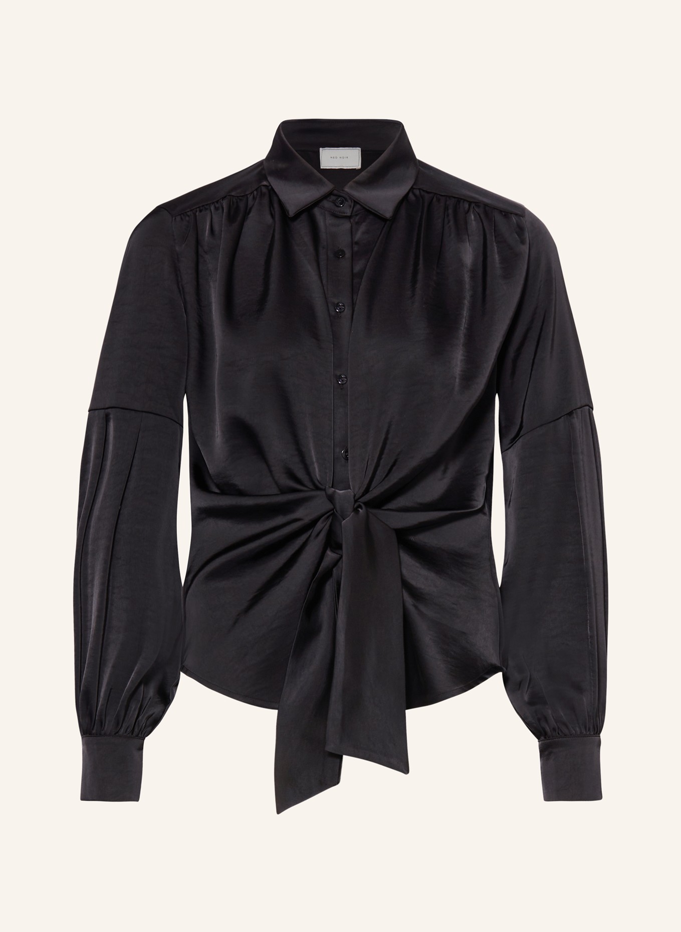 NEO NOIR Shirt blouse NAJA made of satin, Color: BLACK (Image 1)