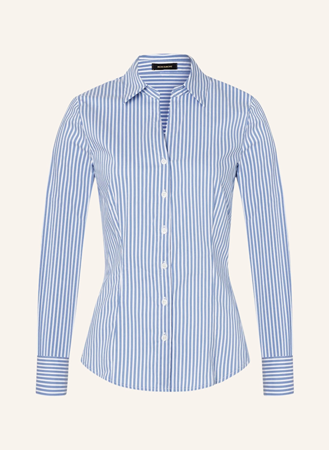 MORE & MORE Shirt blouse, Color: LIGHT BLUE/ WHITE (Image 1)