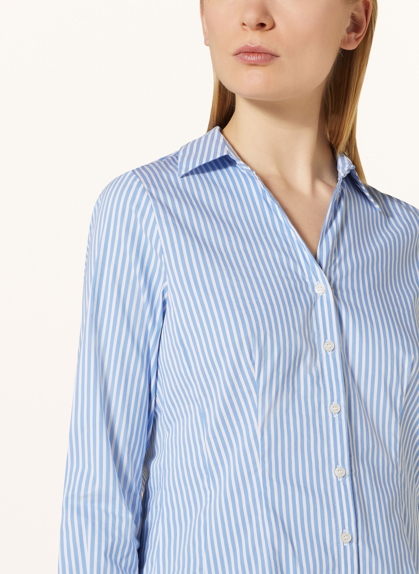 MORE & MORE Shirt blouse, Color: LIGHT BLUE/ WHITE (Image 4)