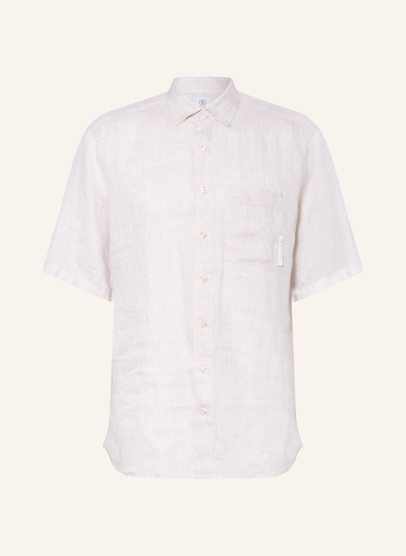 BOGNER Short sleeve shirt LYKOS regular fit made of linen, Color: CREAM (Image 1)
