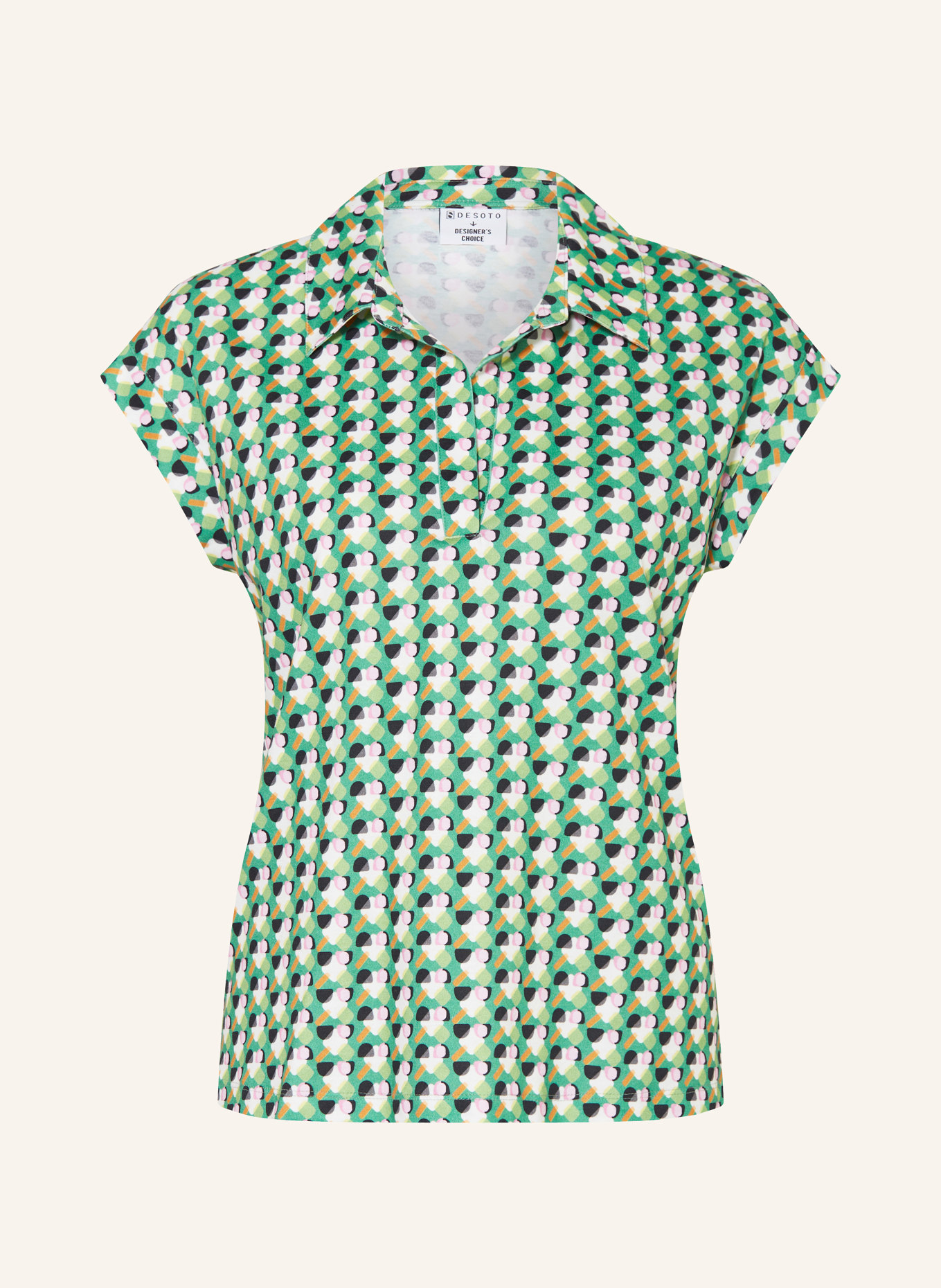 DESOTO Shirt blouse FIONA, Color: GREEN/ PINK/ ORANGE (Image 1)