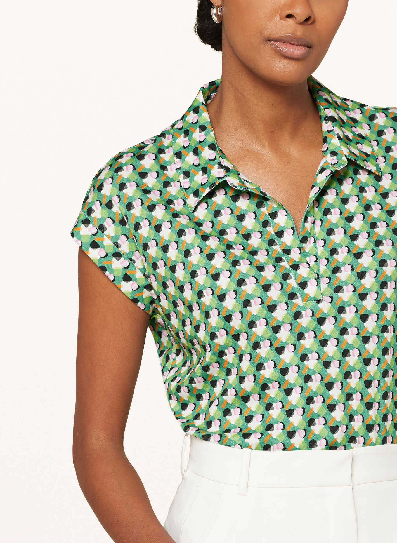 DESOTO Shirt blouse FIONA, Color: GREEN/ PINK/ ORANGE (Image 4)
